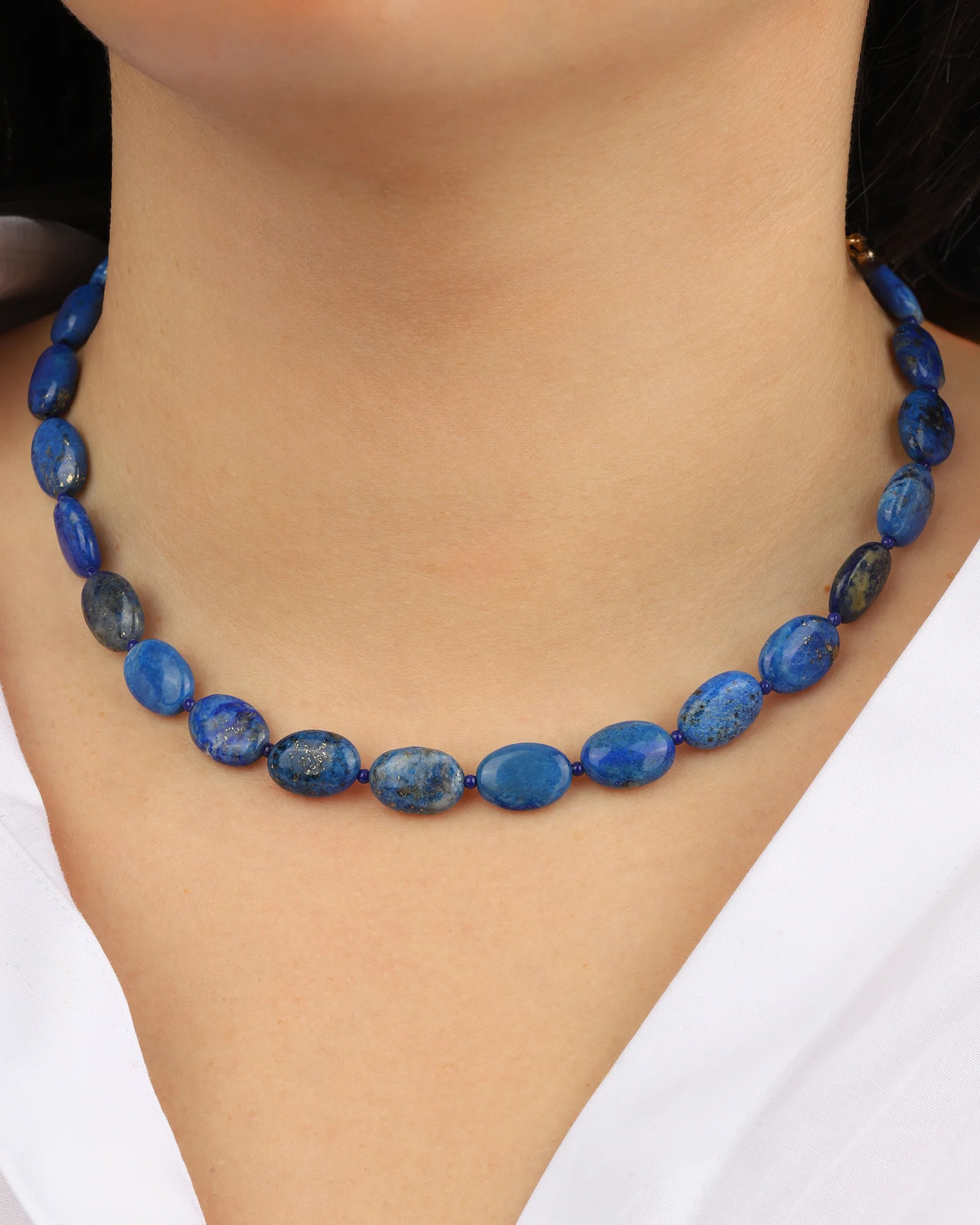 Petite Oval Beaded Necklace - Image 2
