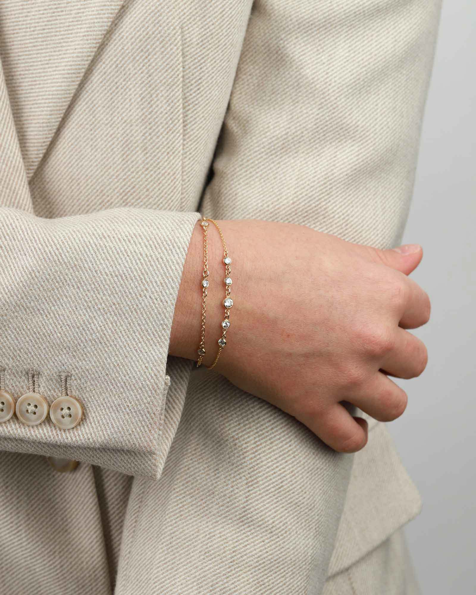 5 CZ Station Bracelet - Image 3