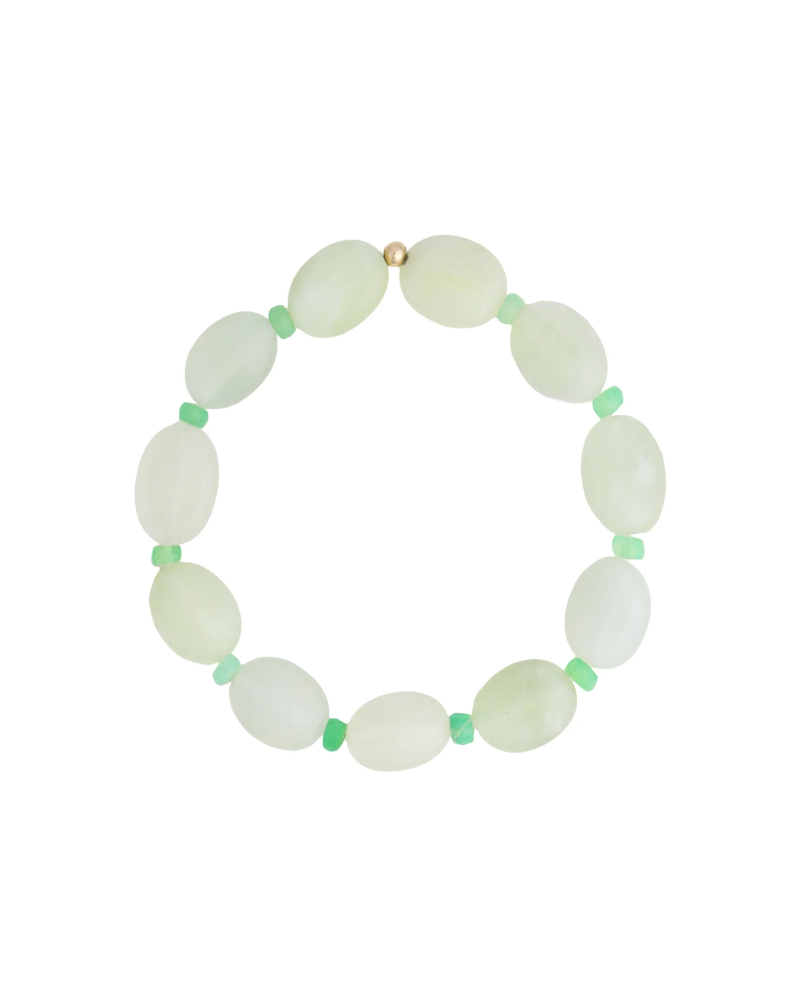 Oval Jade Beaded Bracelet