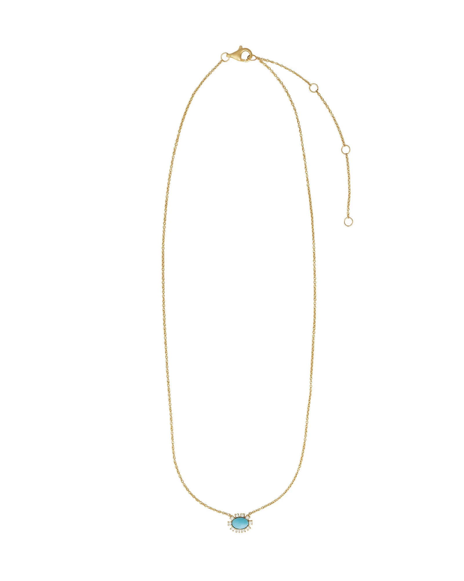 Spiked Stone Oval Necklace - Image 3