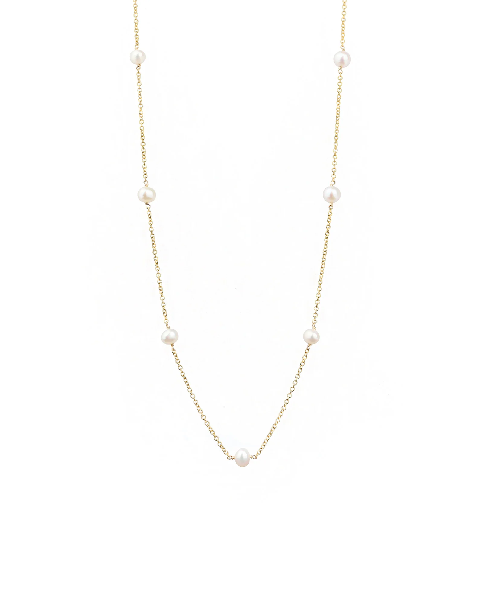 32" Pearl Station Necklace