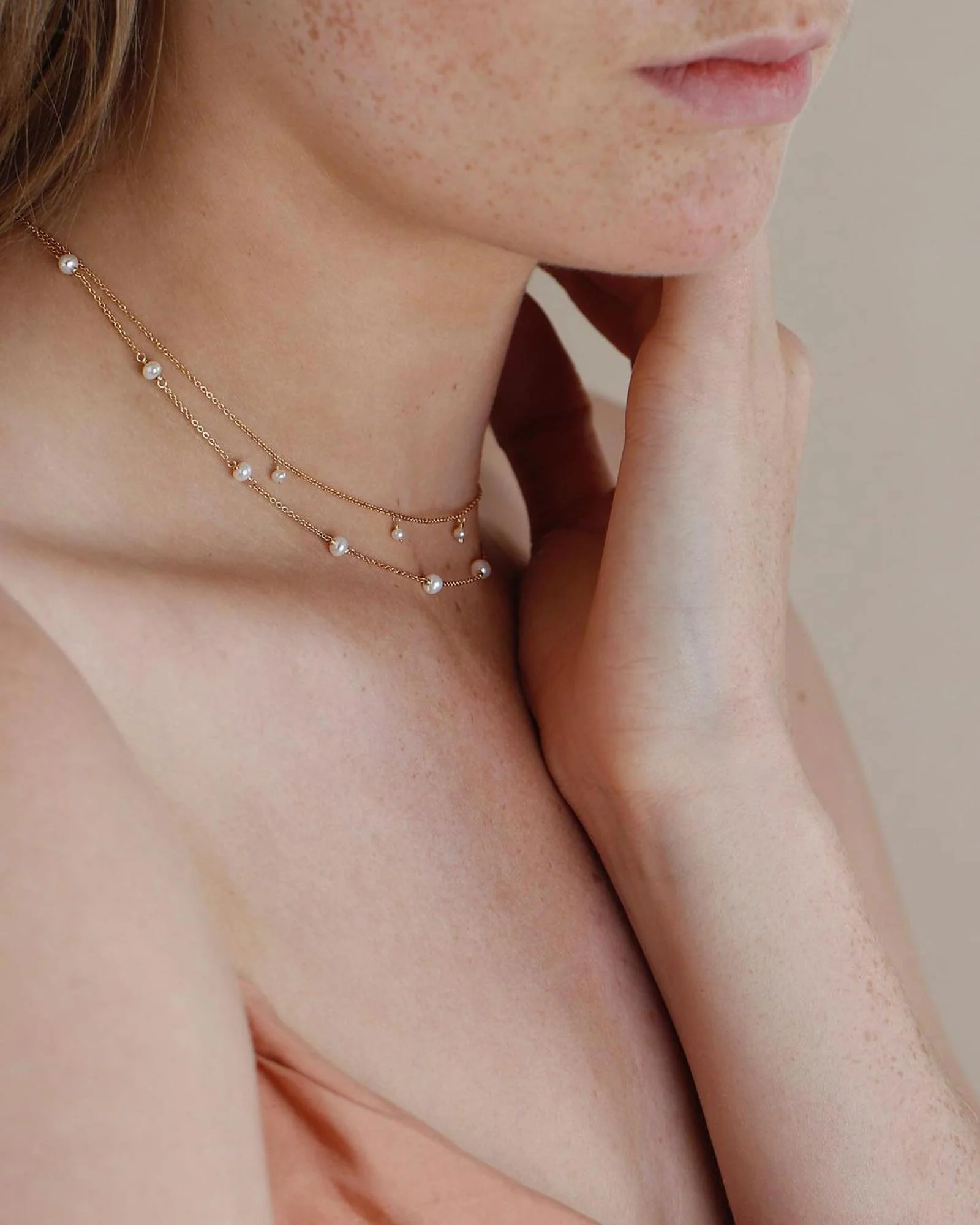 5 Dangle Pearl Necklace - Image 3
