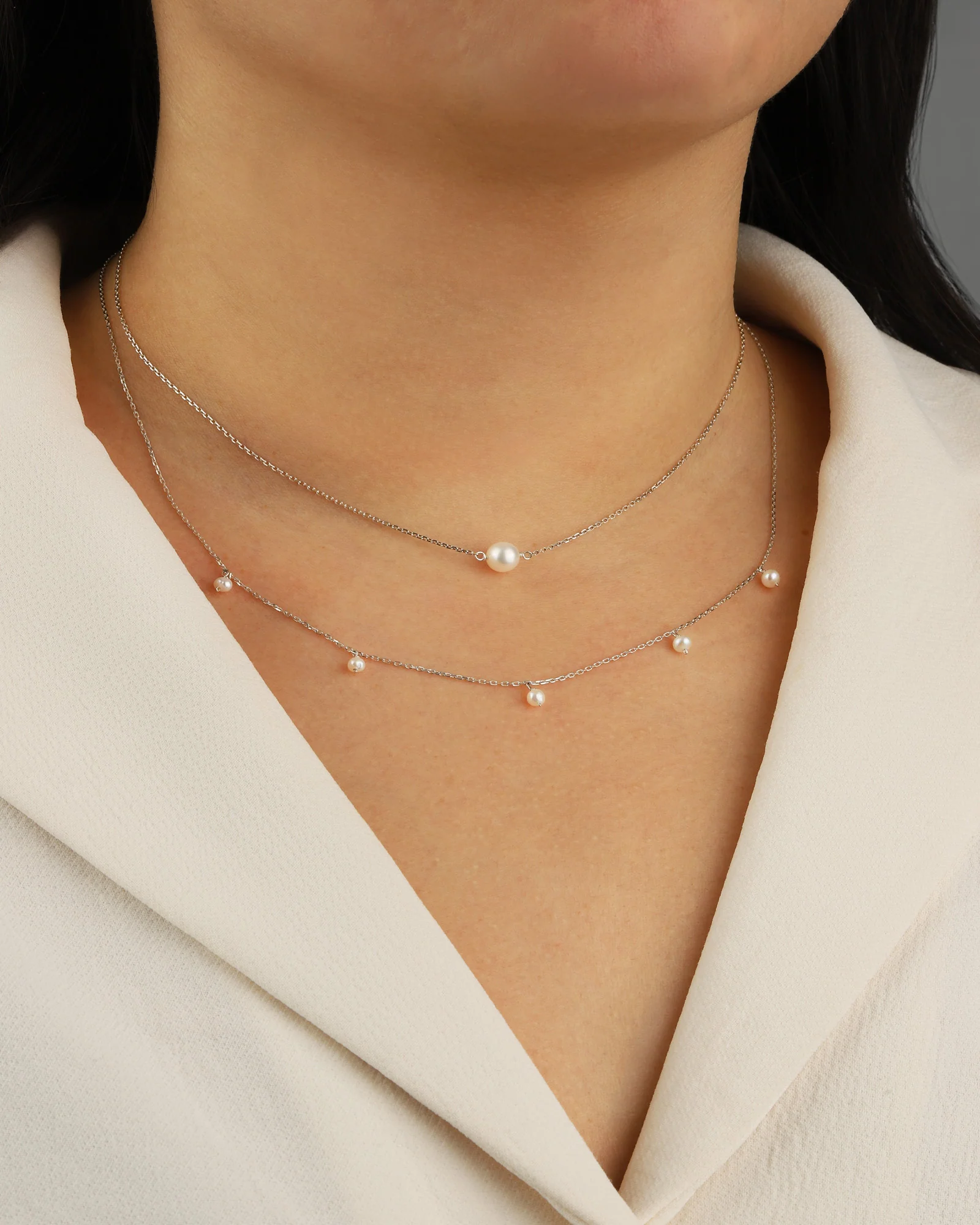 5 Dangle Pearl Necklace - Image 2