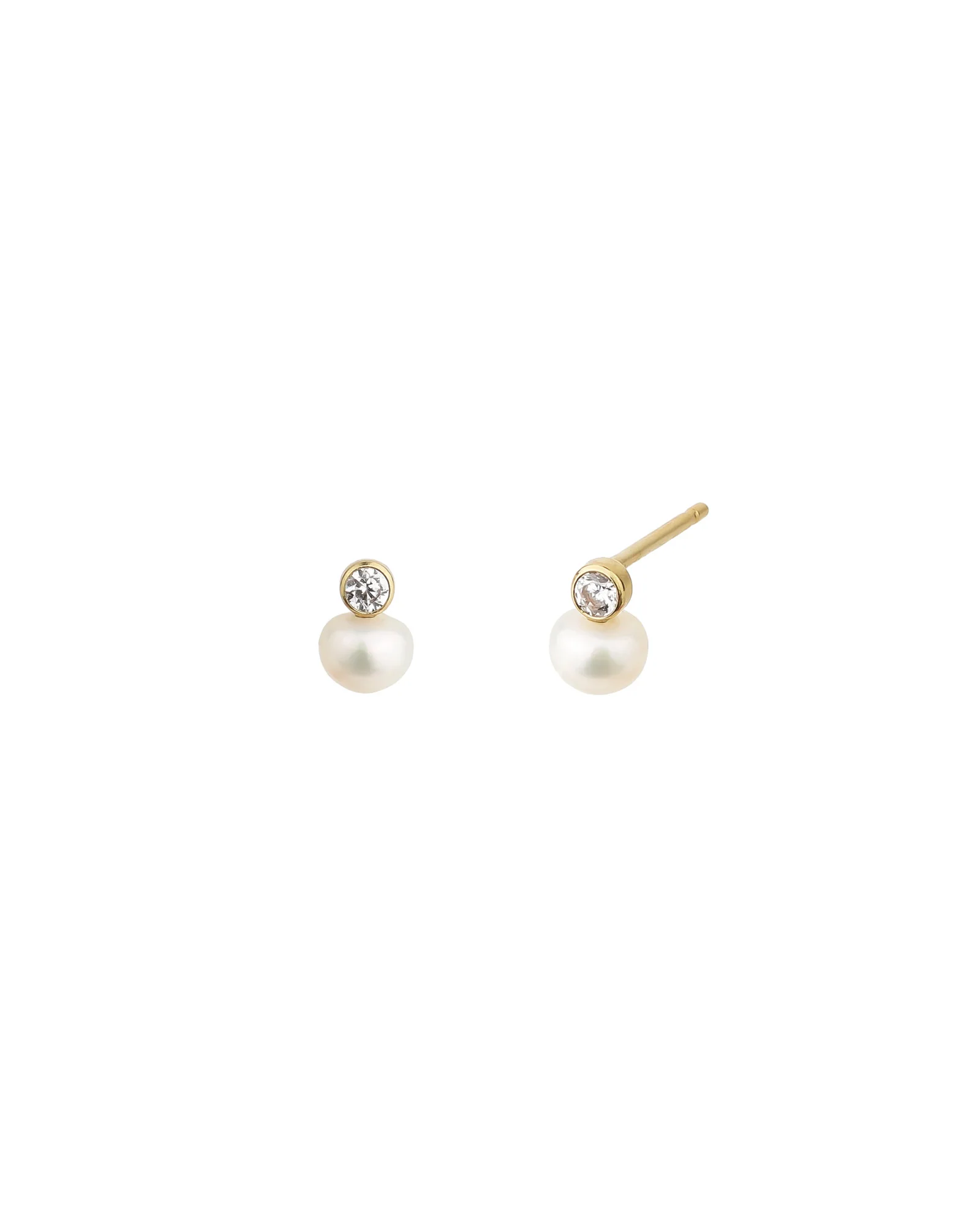 Pearl + CZ Studs