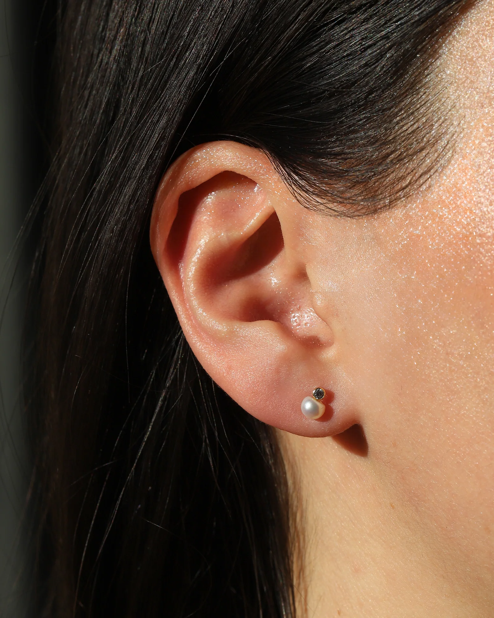Pearl + CZ Studs - Image 2
