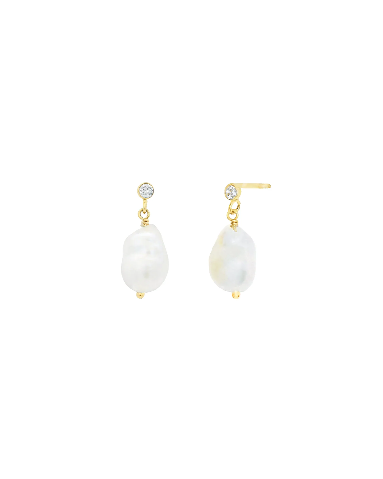 Pearl Drop CZ Studs
