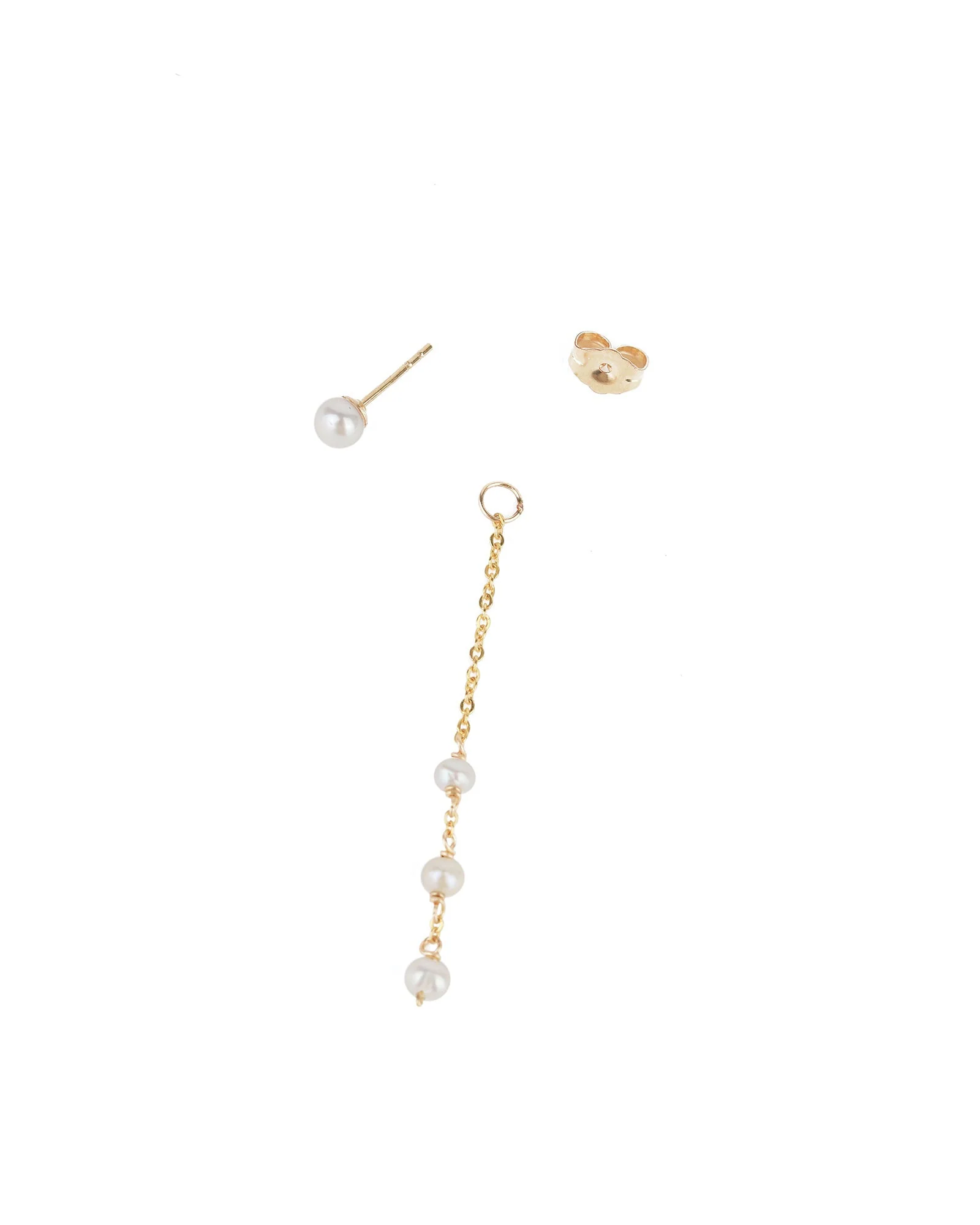 Three Drop Pearl Studs - Image 4