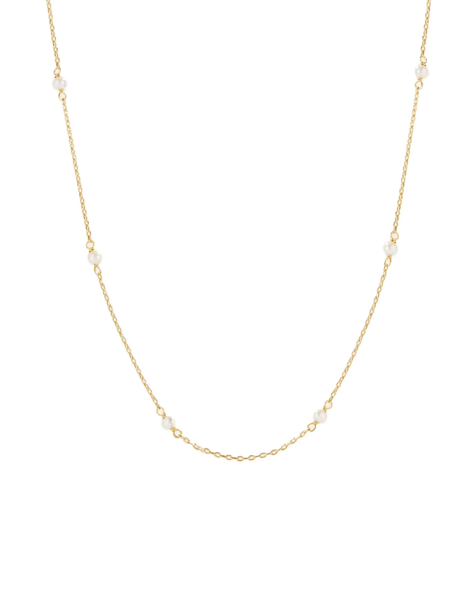 10 Pearl Station Necklace