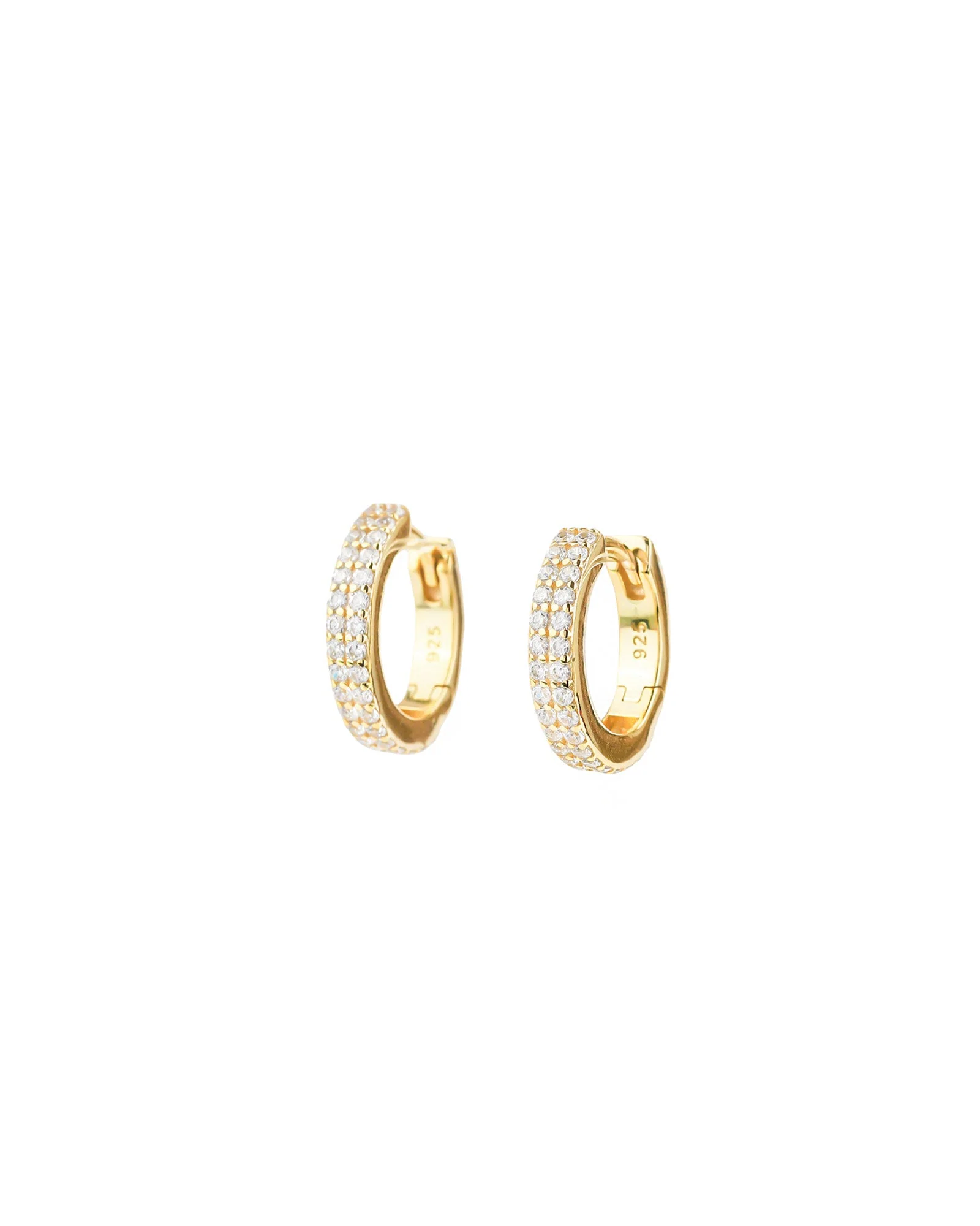 Two Row CZ Huggies | 15mm