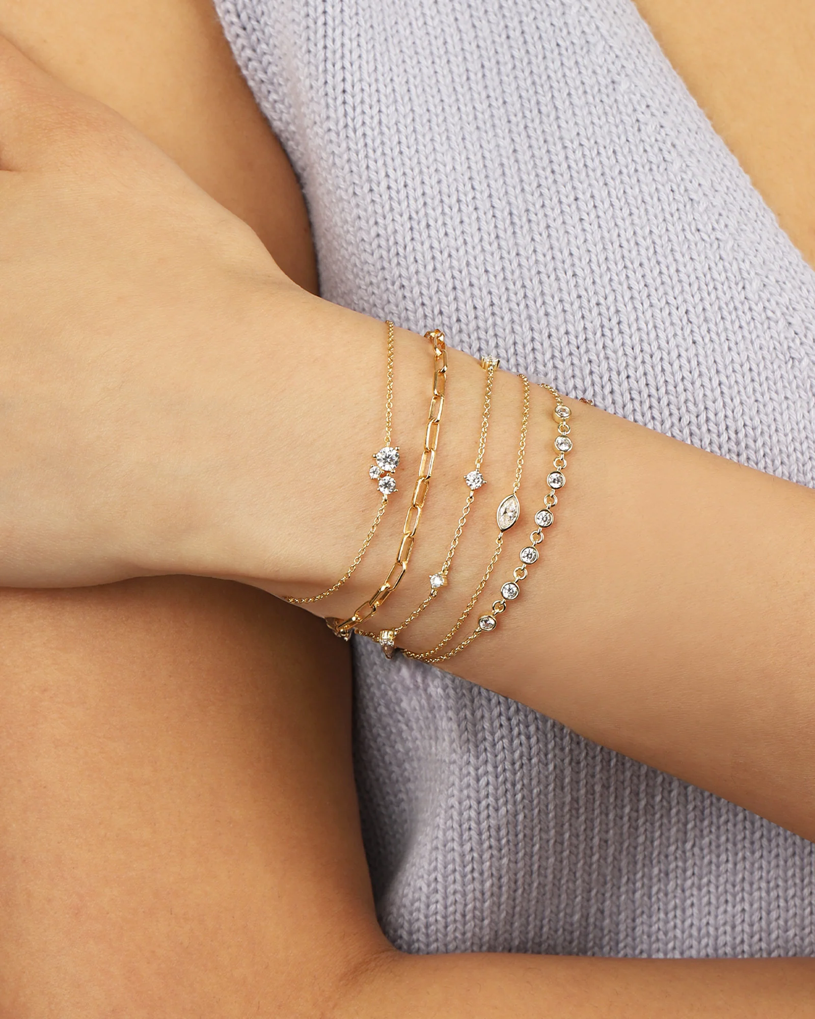 Seven Bezel CZ Bracelet - Image 2