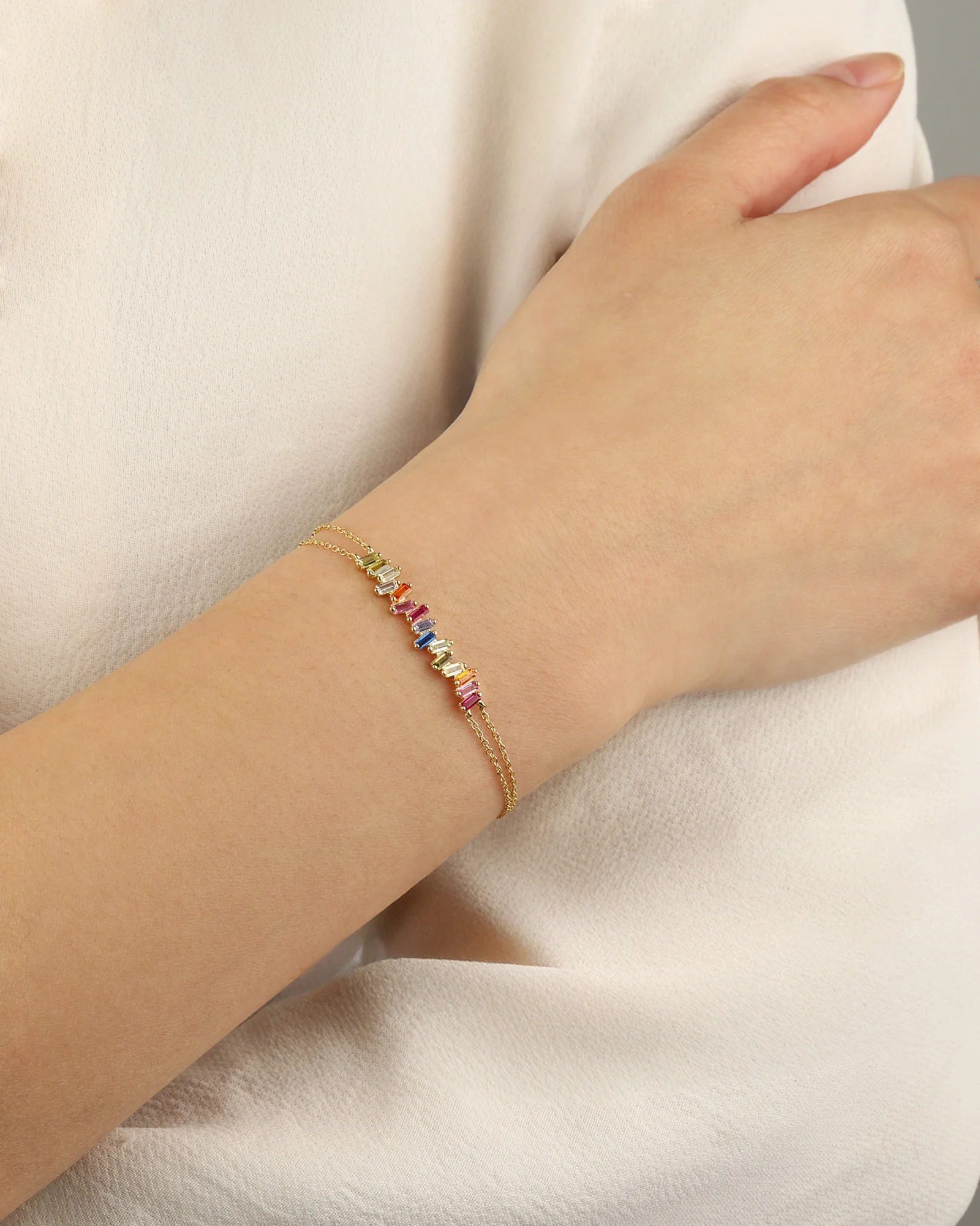 Baguette Bar Bracelet - Image 3