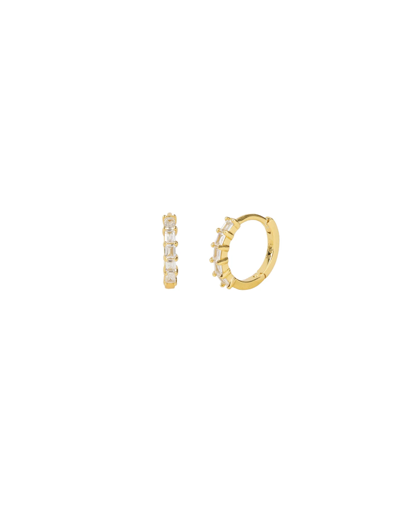 Baguette CZ Huggies | 12mm