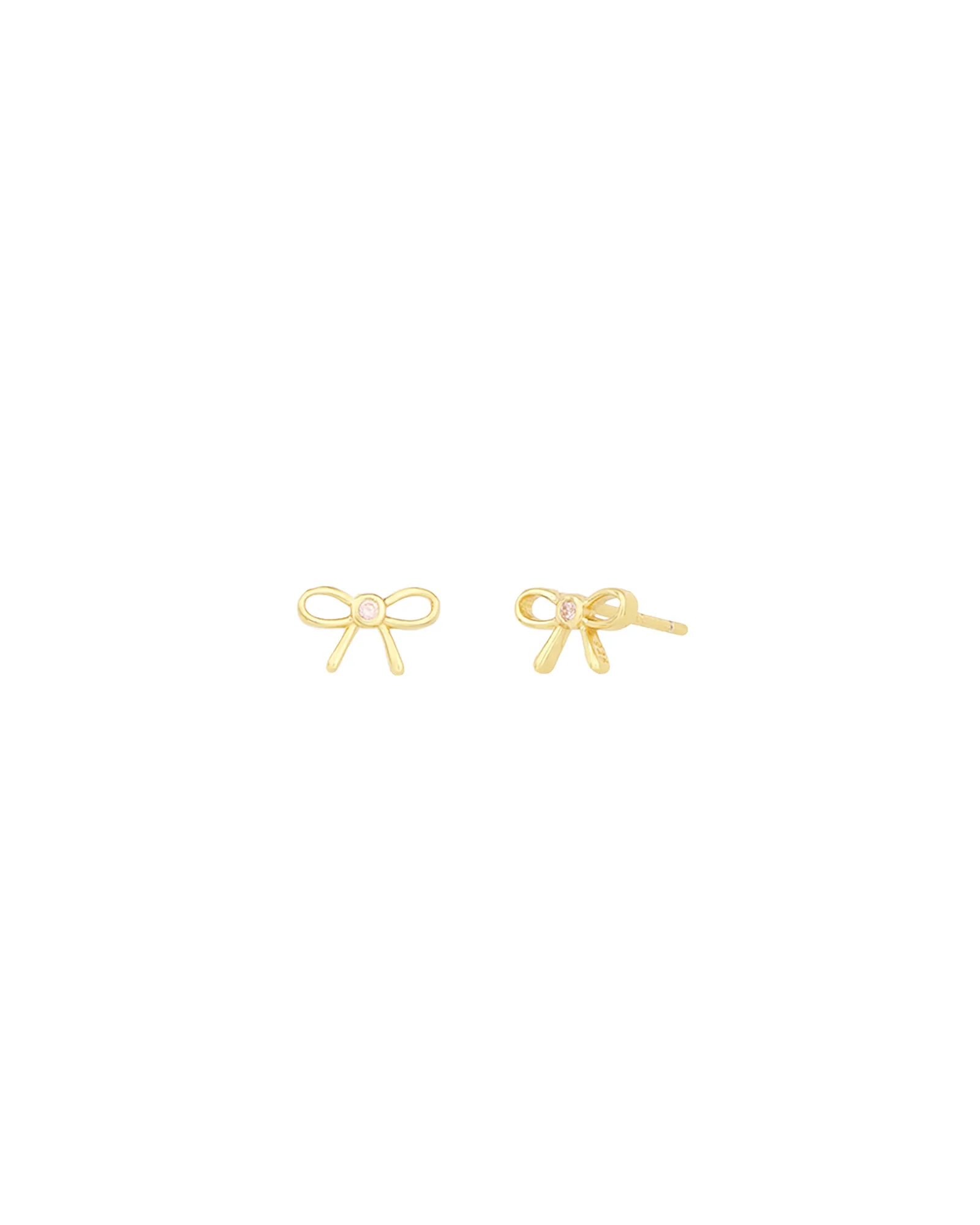 Bezel Bow Studs