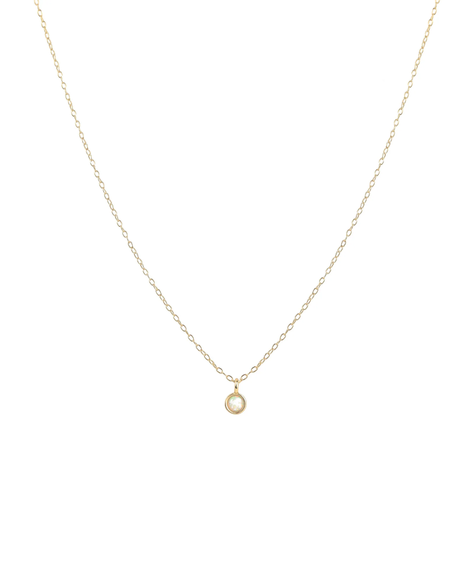 Bezel Opal Necklace