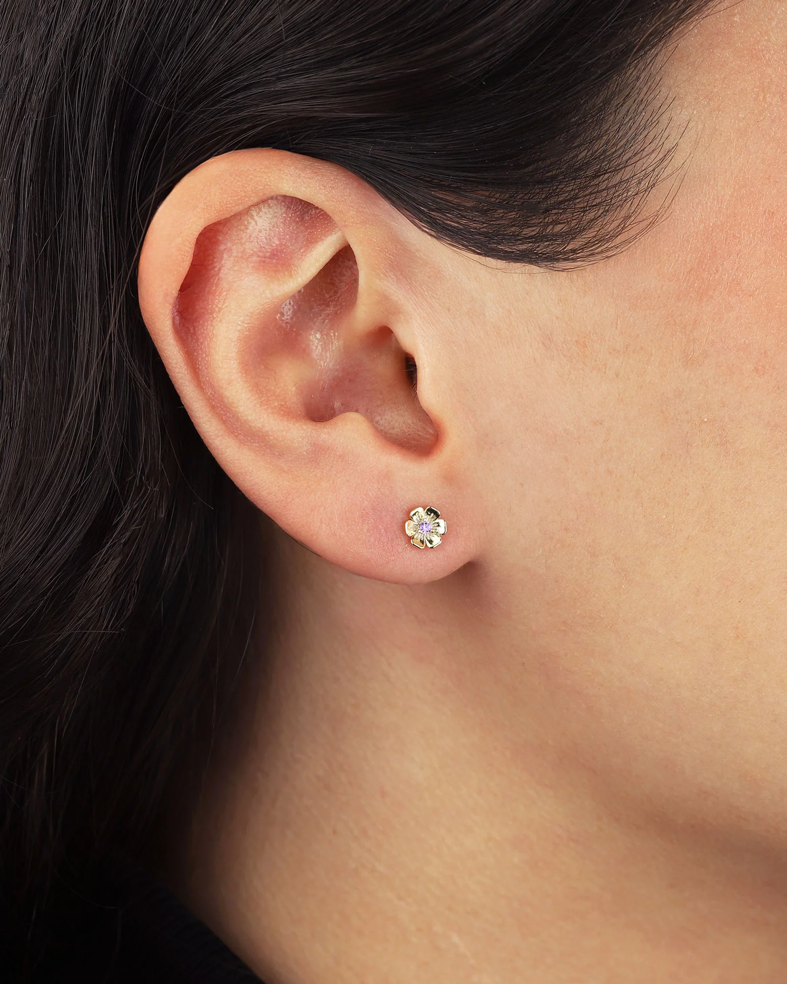 Birthstone Flower Single Stud - Image 2