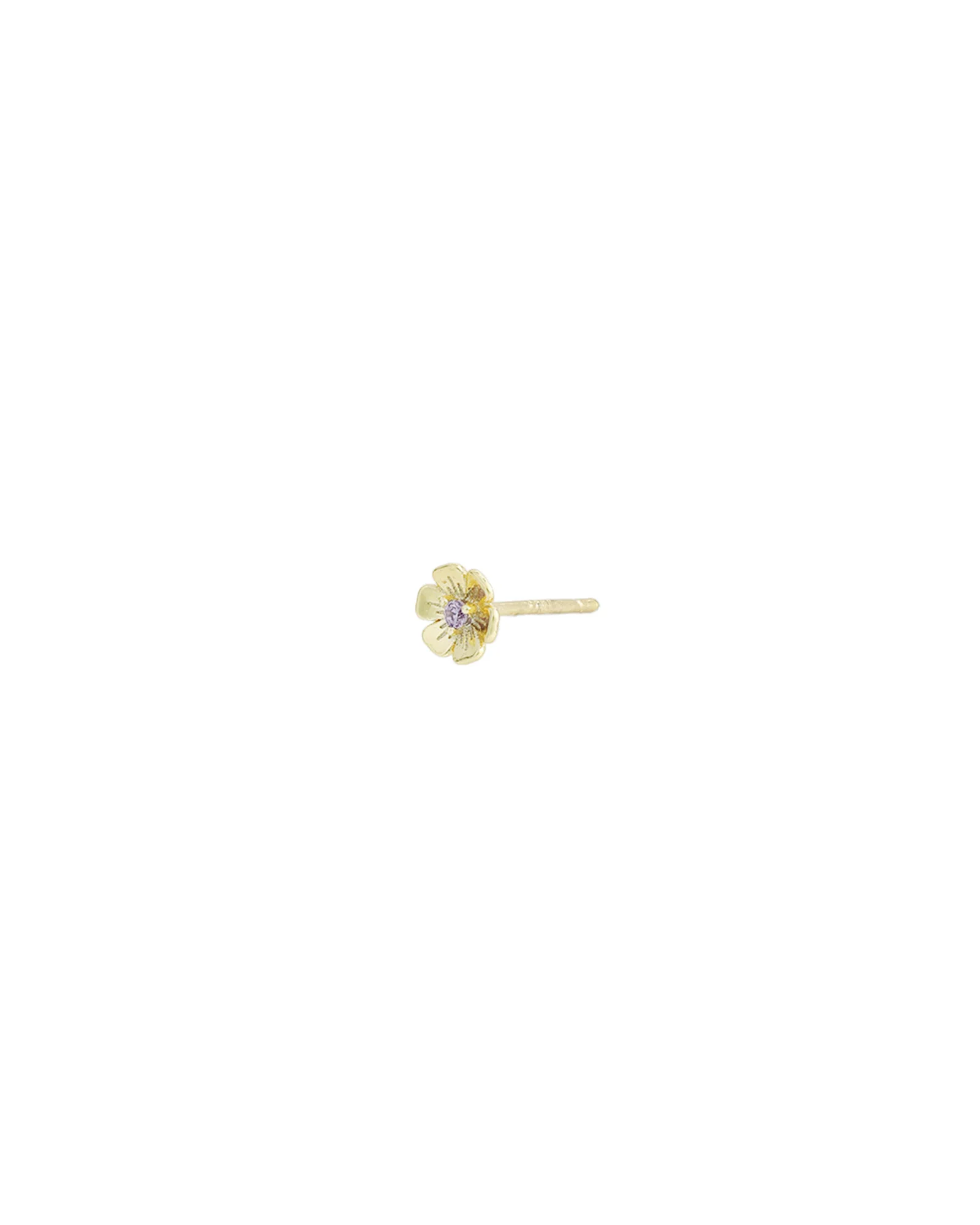 Birthstone Flower Single Stud - Image 3