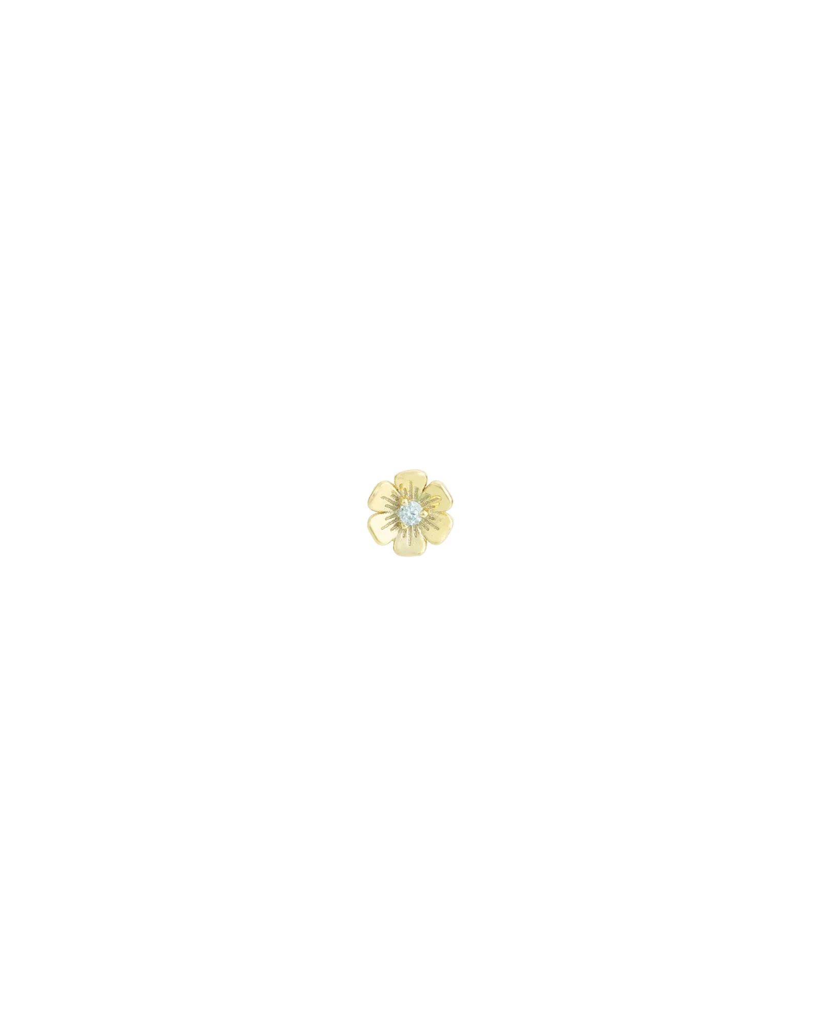 Birthstone Flower Single Stud