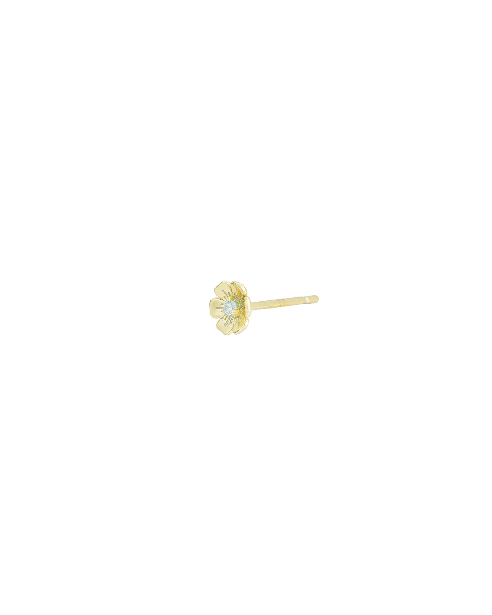 Birthstone Flower Single Stud - Image 3
