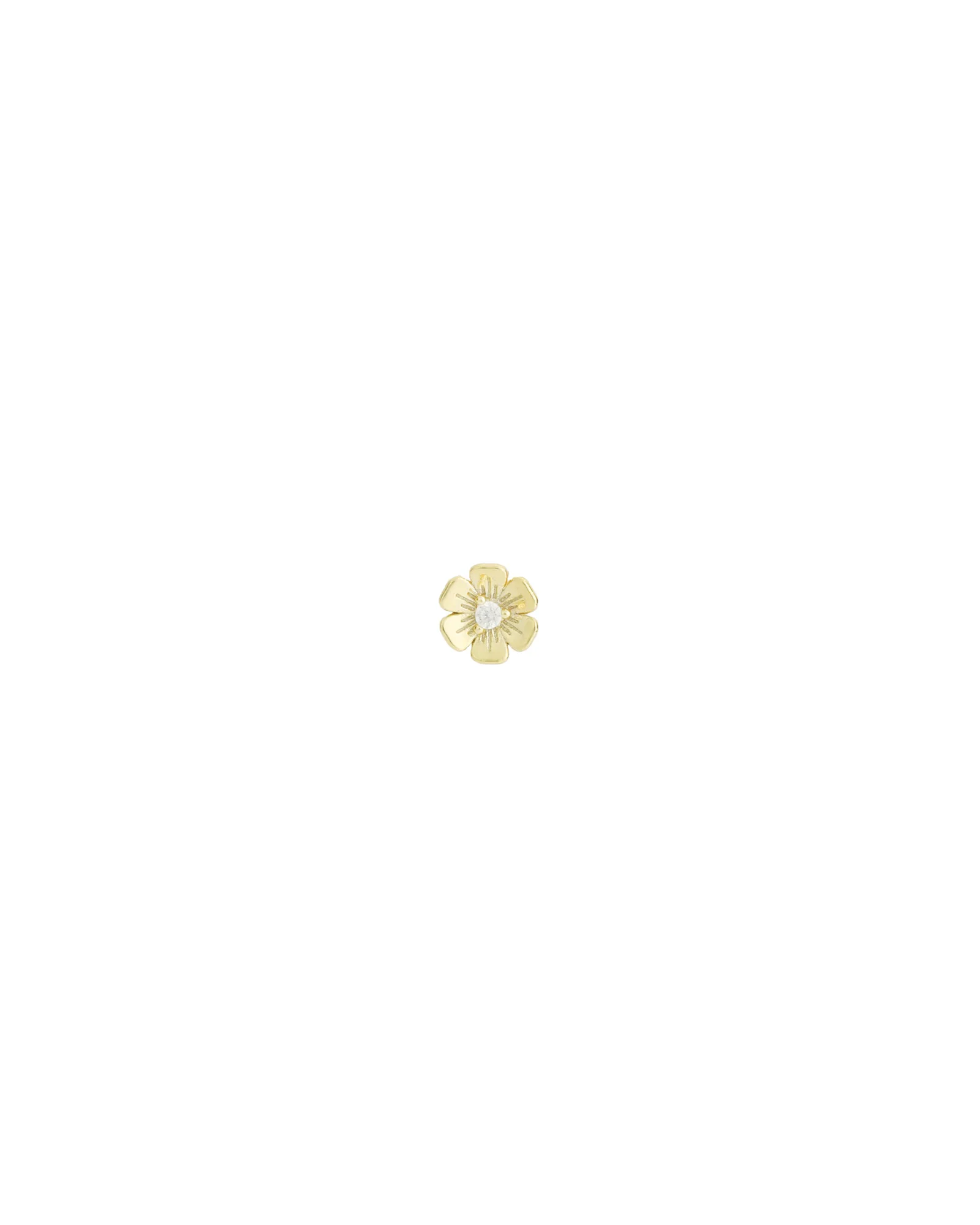 Birthstone Flower Single Stud