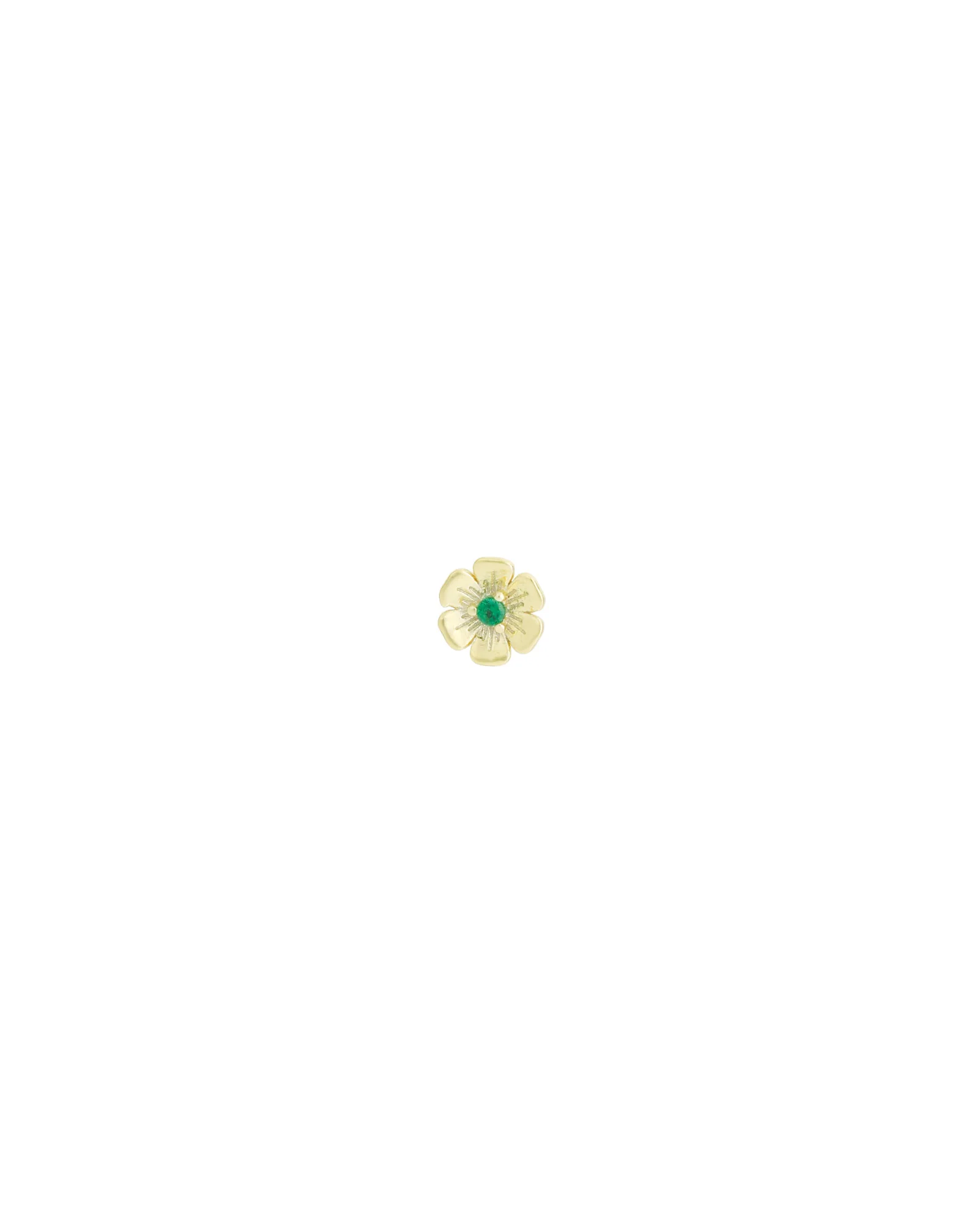 Birthstone Flower Single Stud