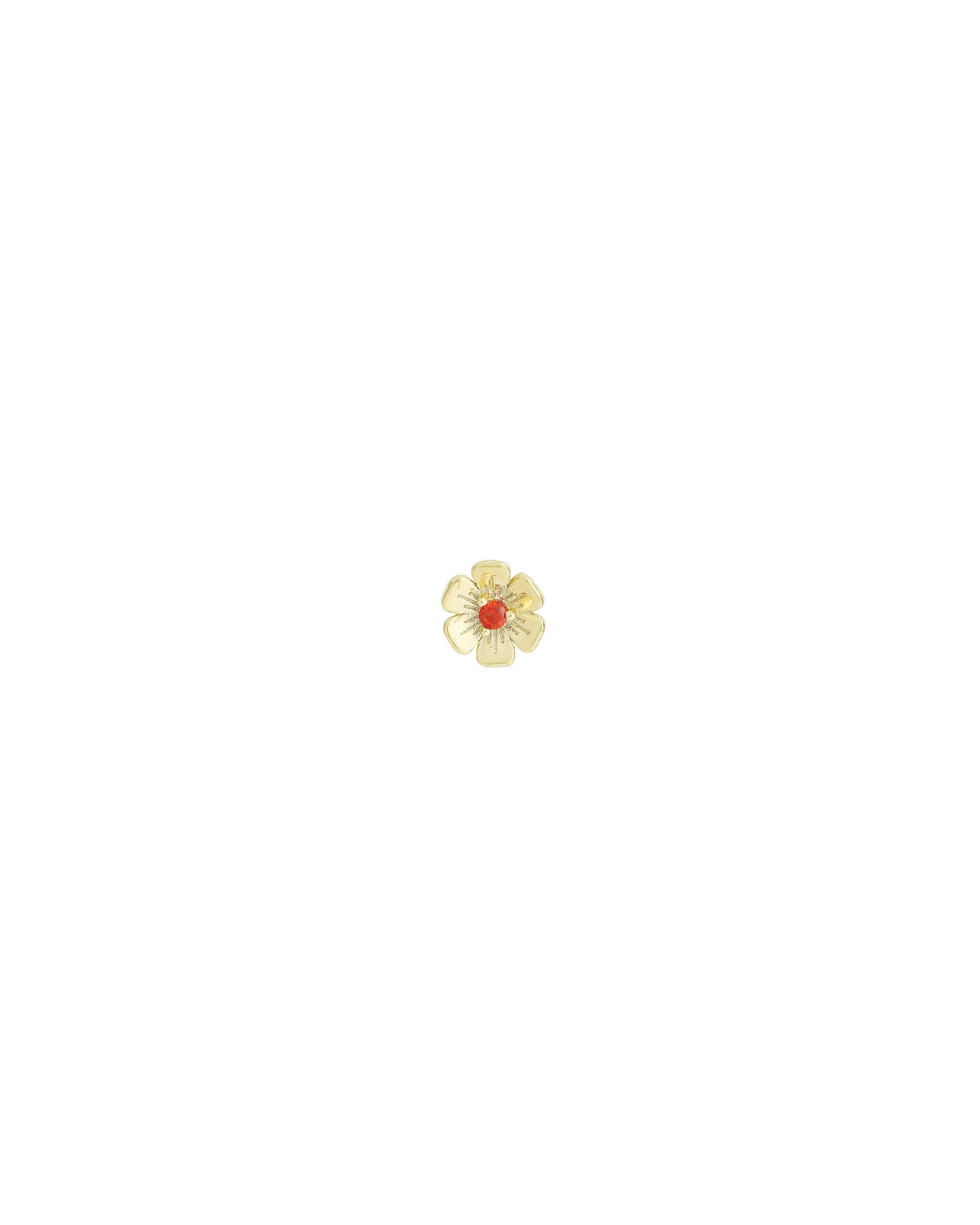 Birthstone Flower Single Stud