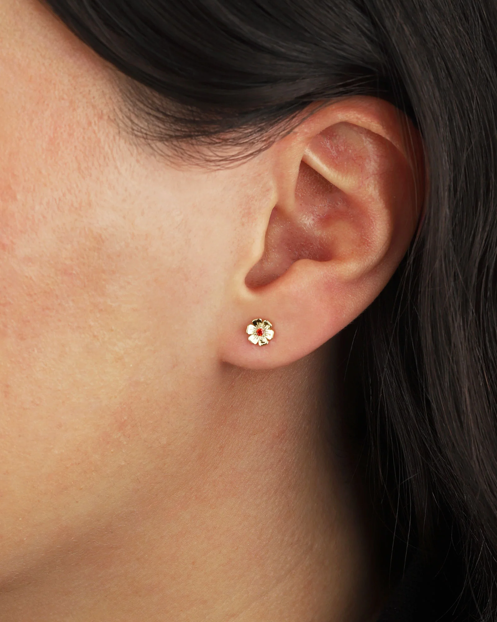 Birthstone Flower Single Stud - Image 2