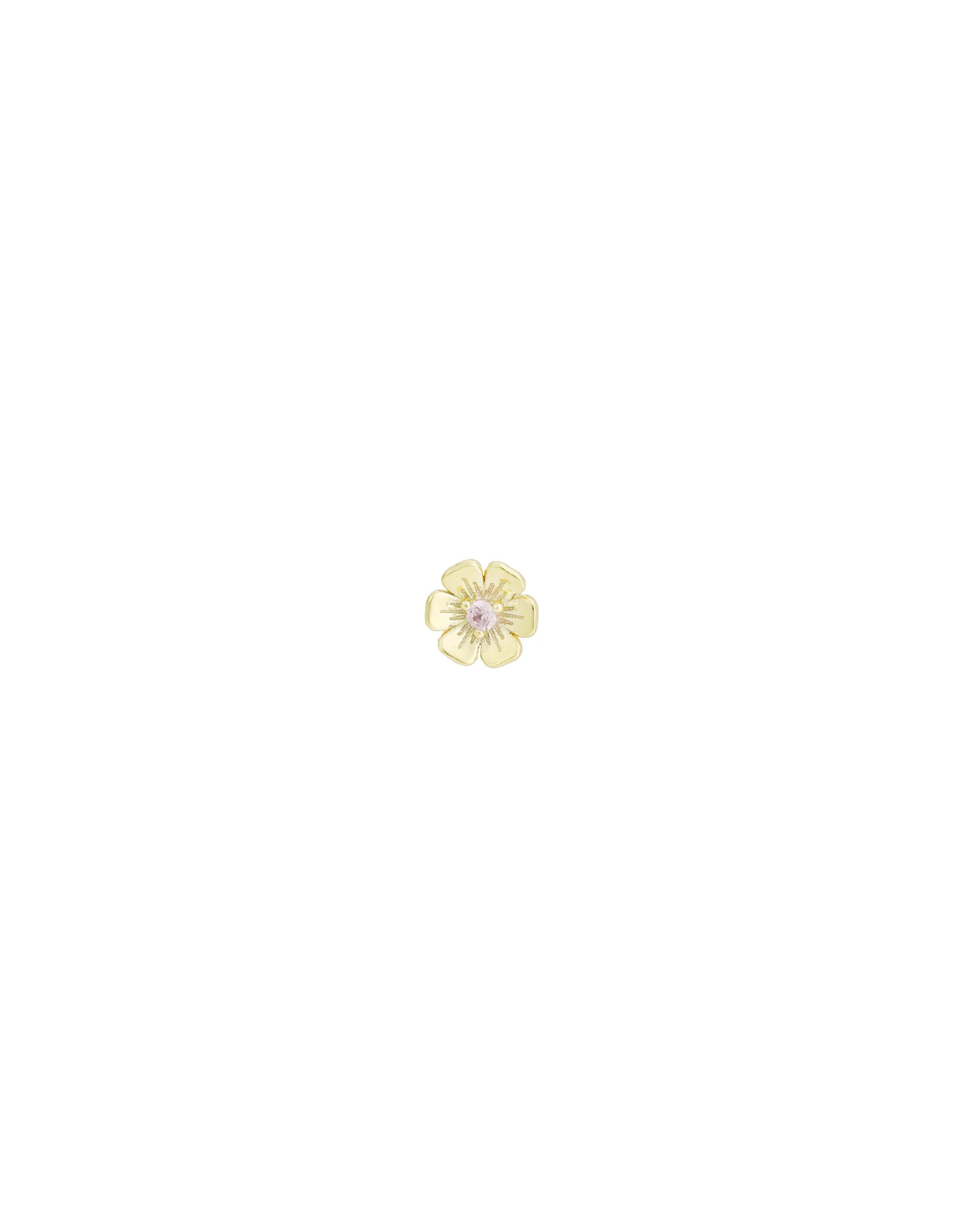 Birthstone Flower Single Stud