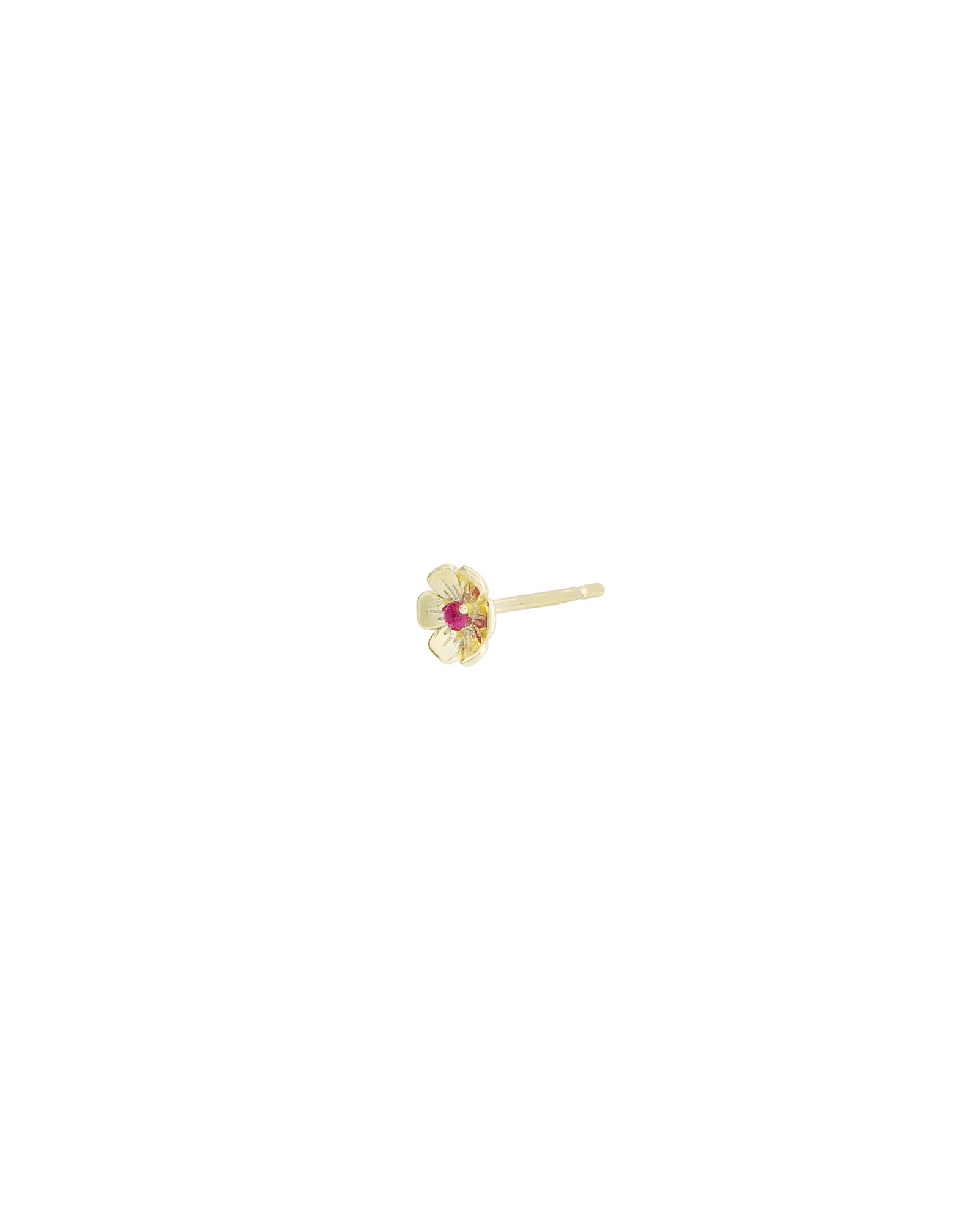 Birthstone Flower Single Stud - Image 3