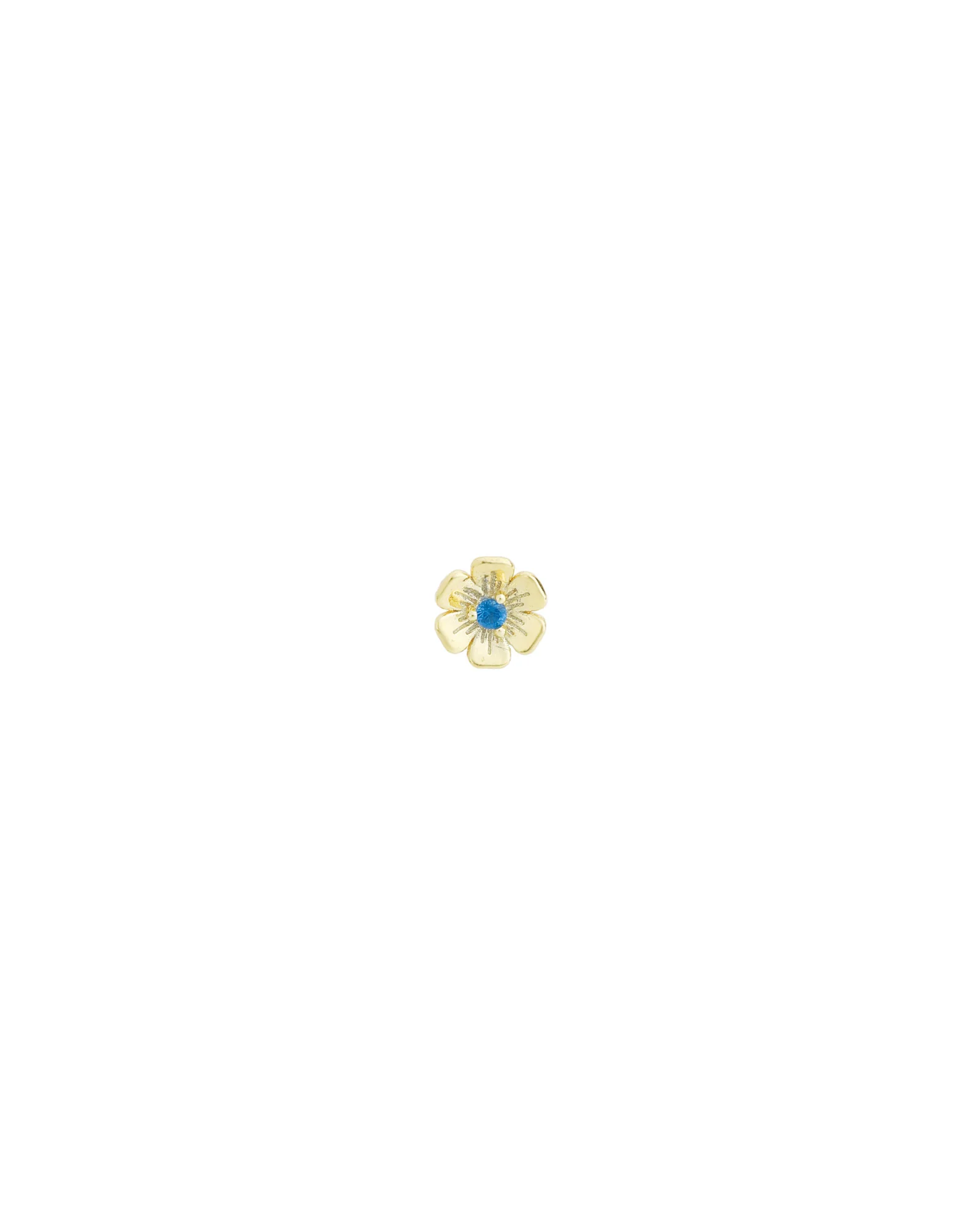 Birthstone Flower Single Stud