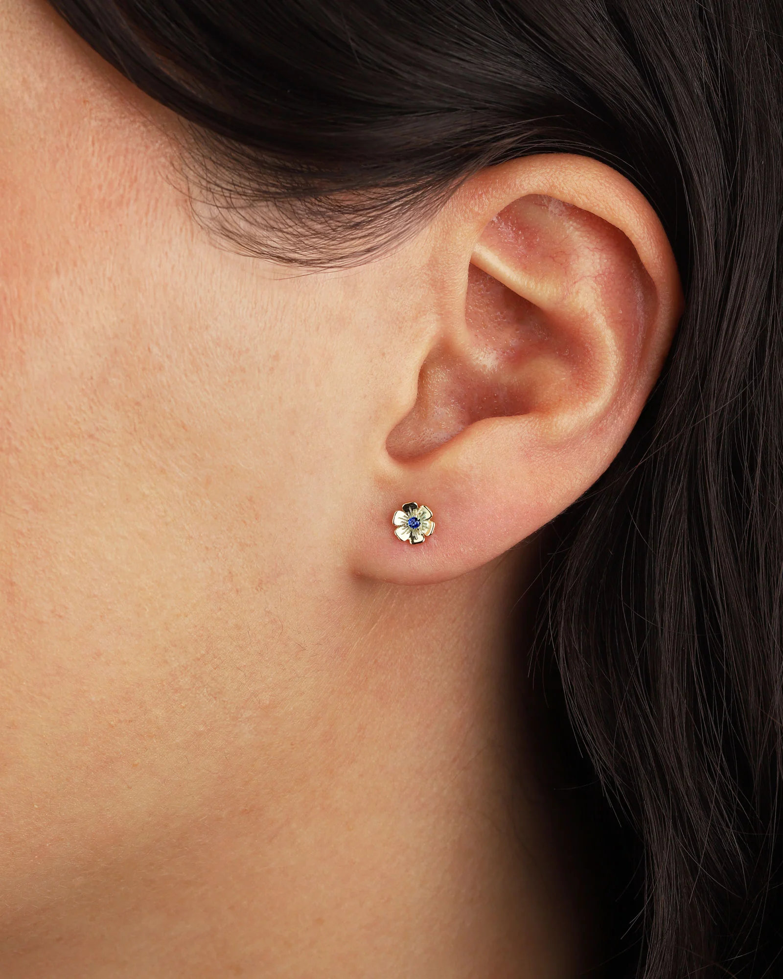 Birthstone Flower Single Stud - Image 2
