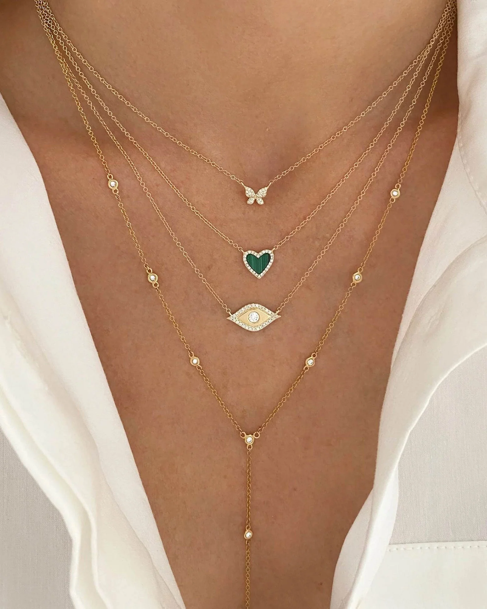 Pavé Butterfly Necklace - Image 3