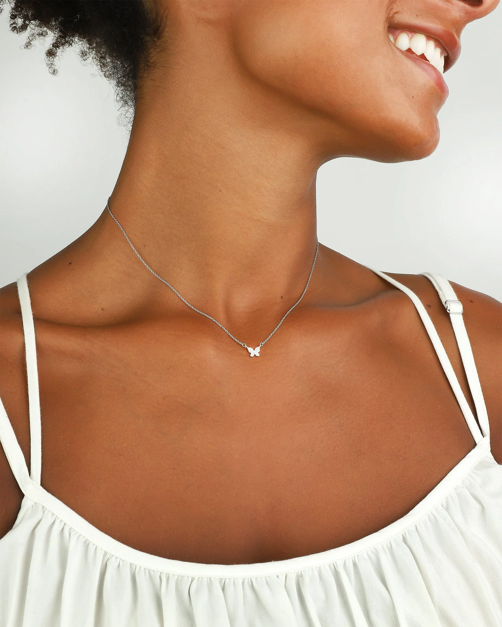 Pavé Butterfly Necklace - Image 3