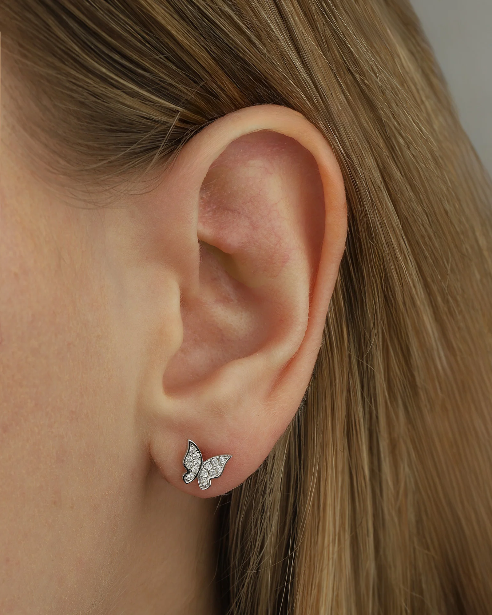 Butterfly Pavé Studs - Image 2