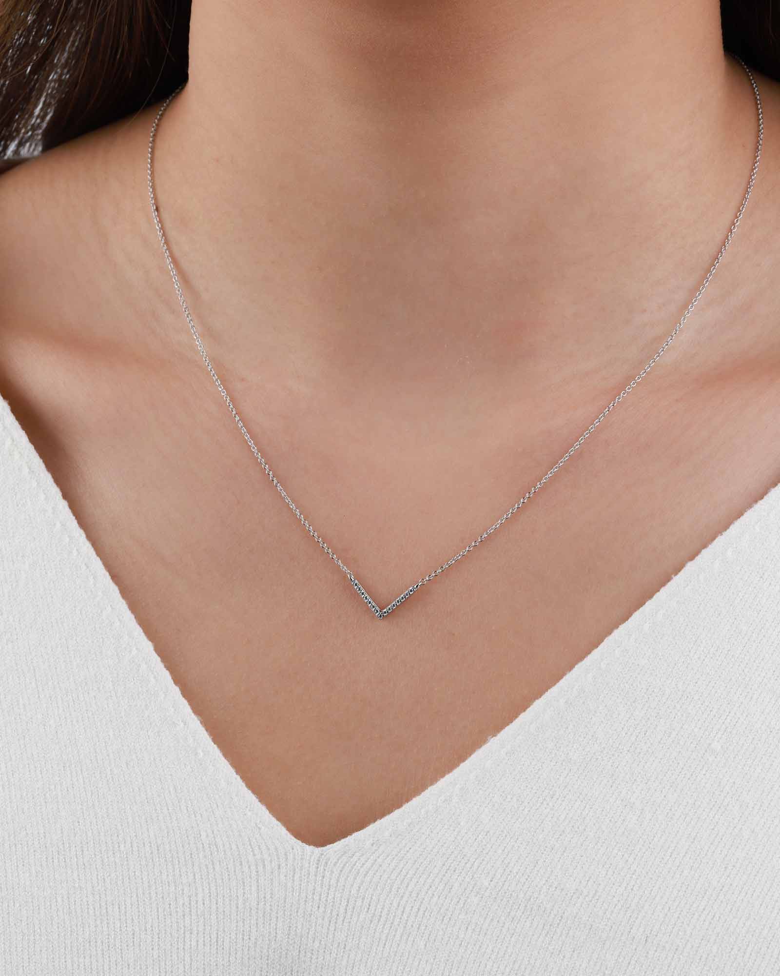 Chevron CZ Necklace - Image 2