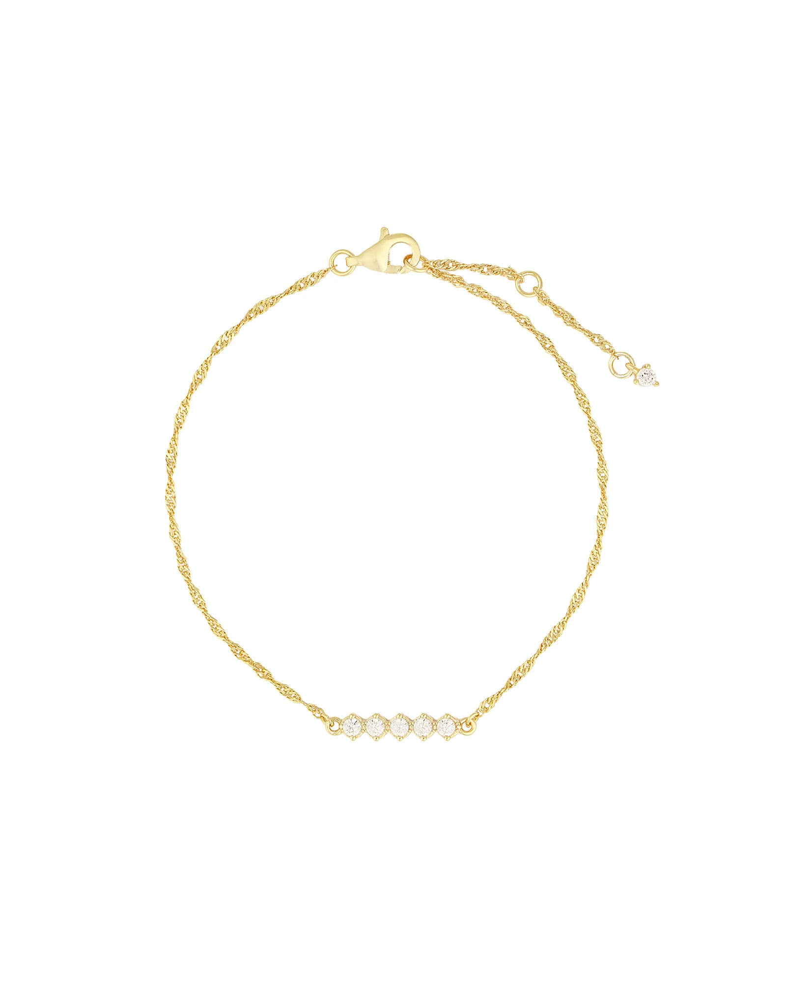 Twist Chain CZ Bracelet