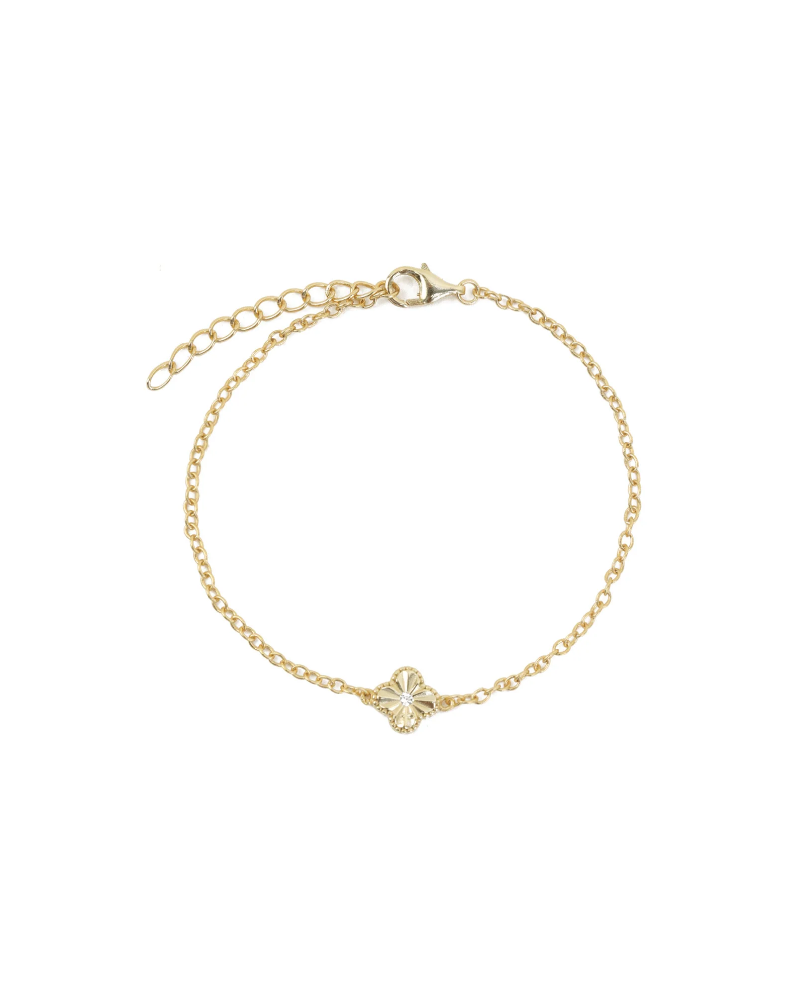Clover Single CZ Bracelet
