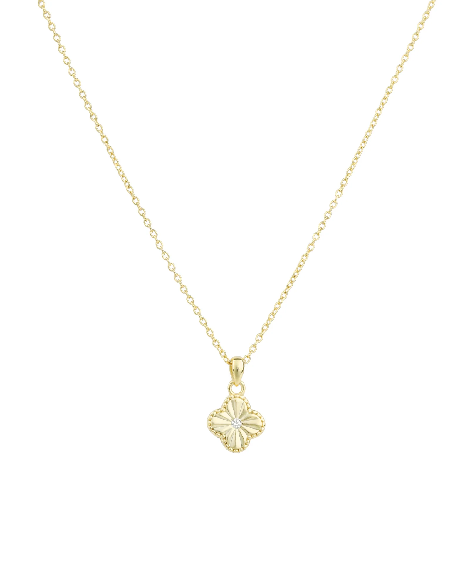 Clover Single CZ Necklace