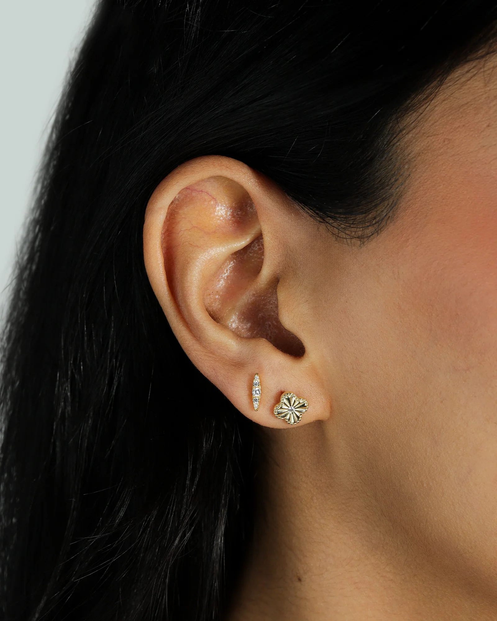 Clover Single CZ Studs - Image 2