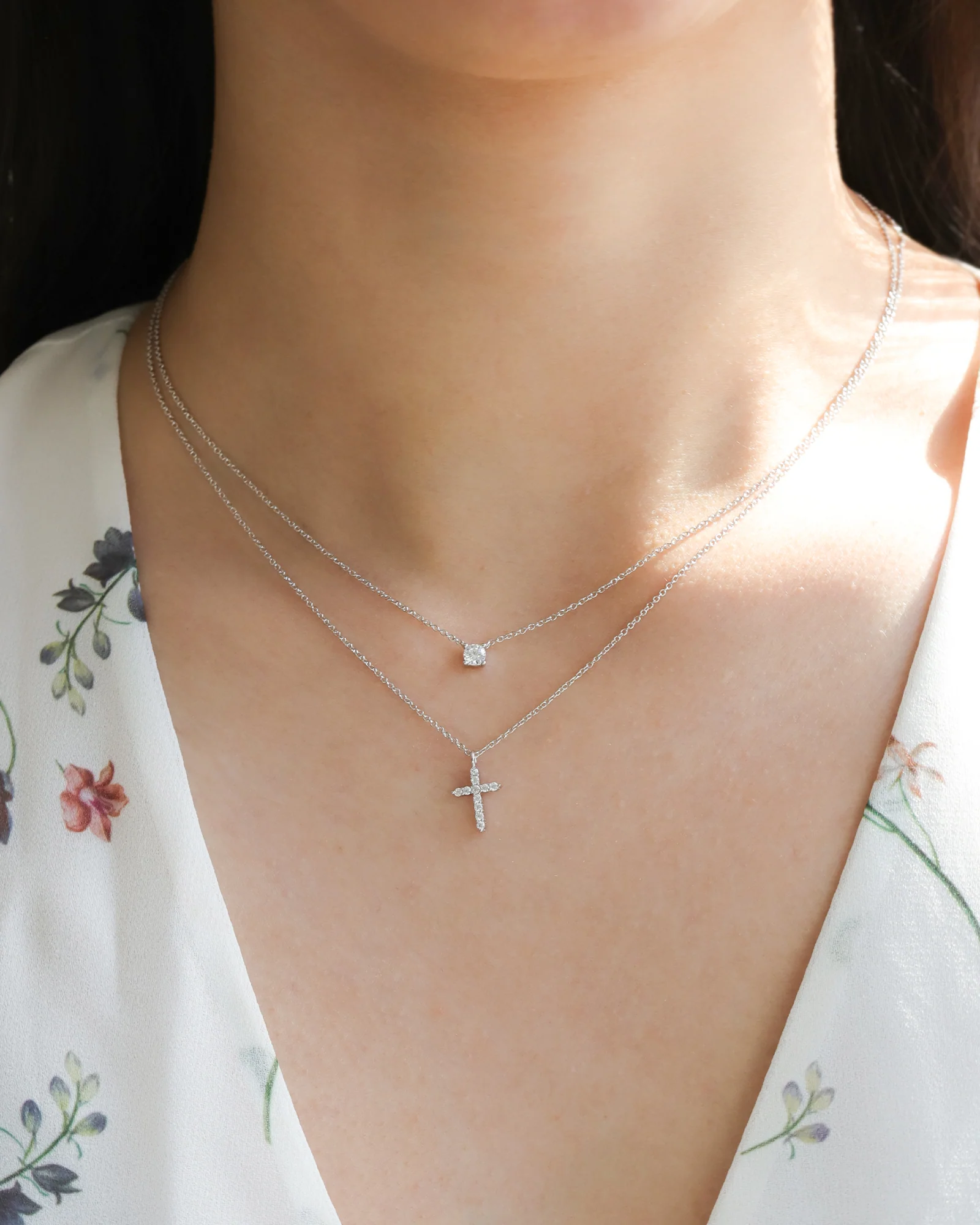 Cross CZ Necklace - Image 2