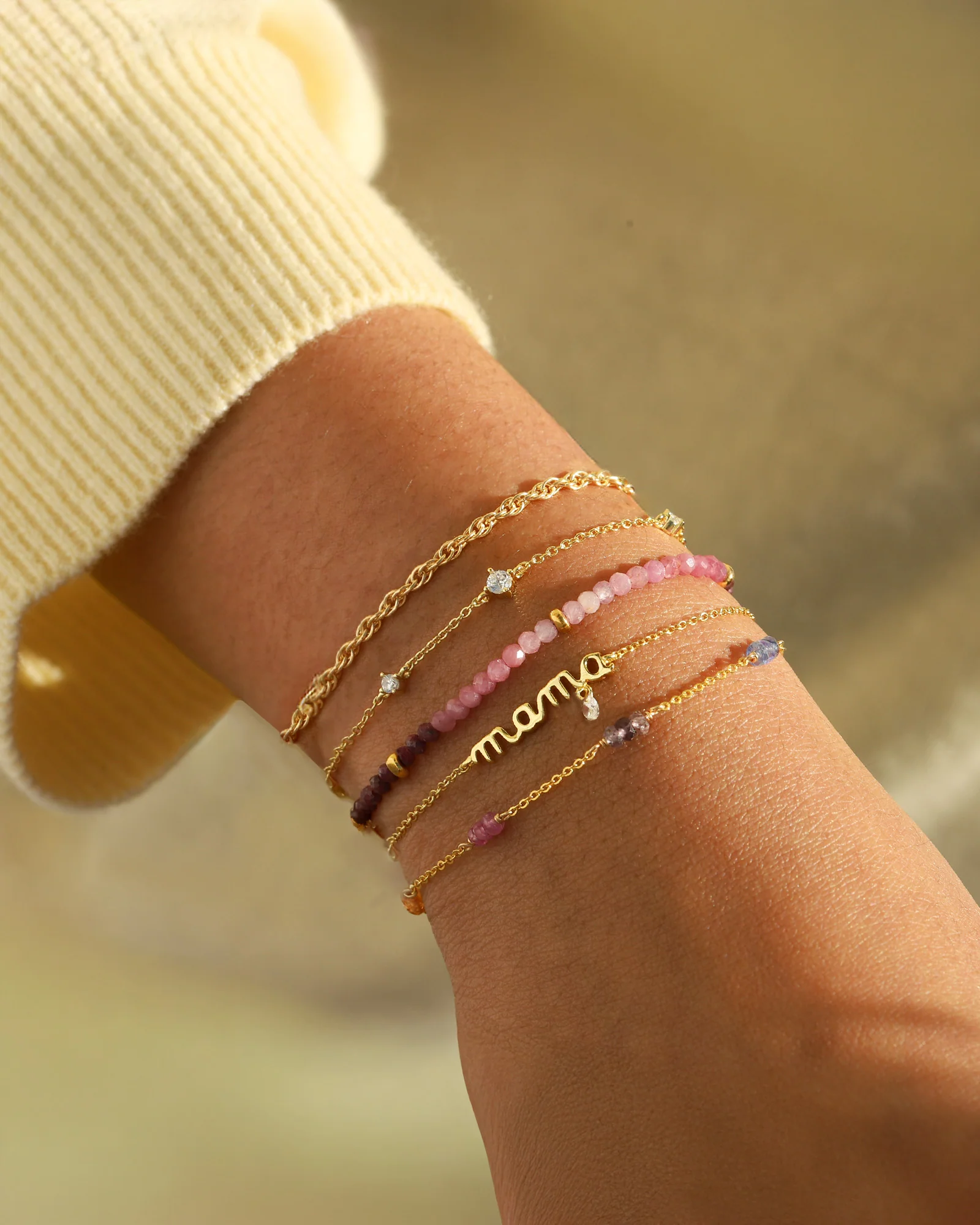 CZ Dot Chain Bracelet - Image 3