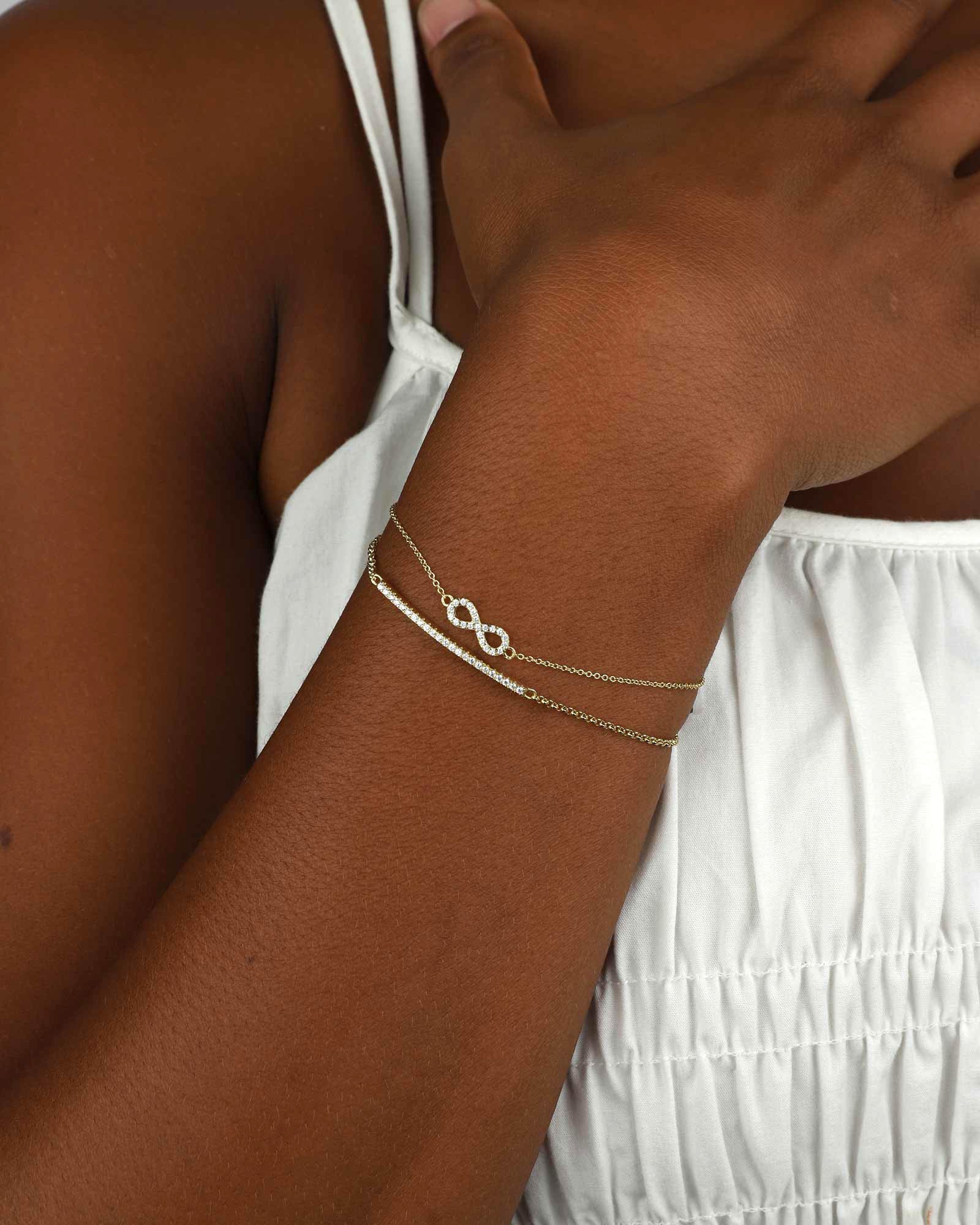 Infinity Pavé CZ Bracelet - Image 2