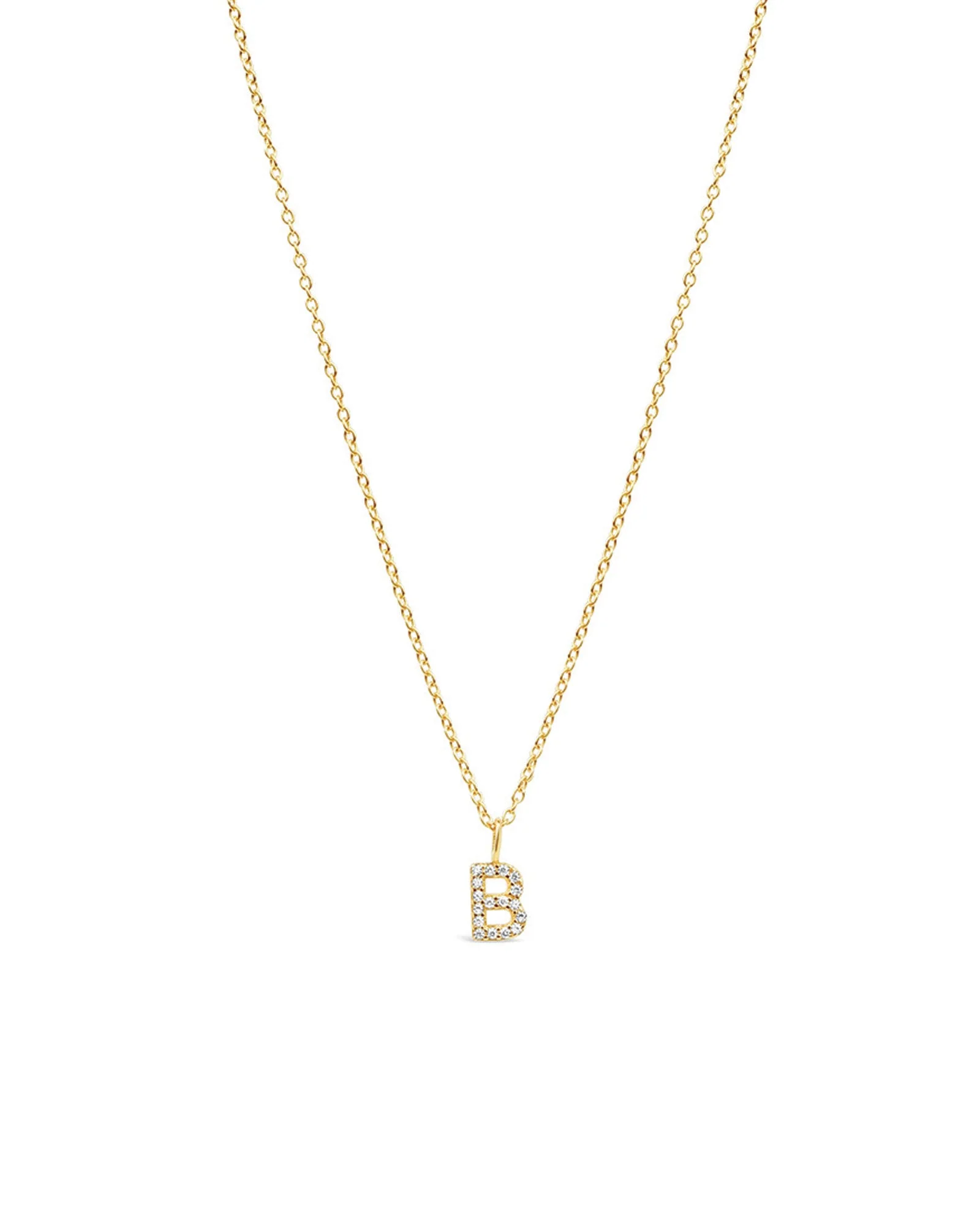 CZ Initial Necklace - Image 3