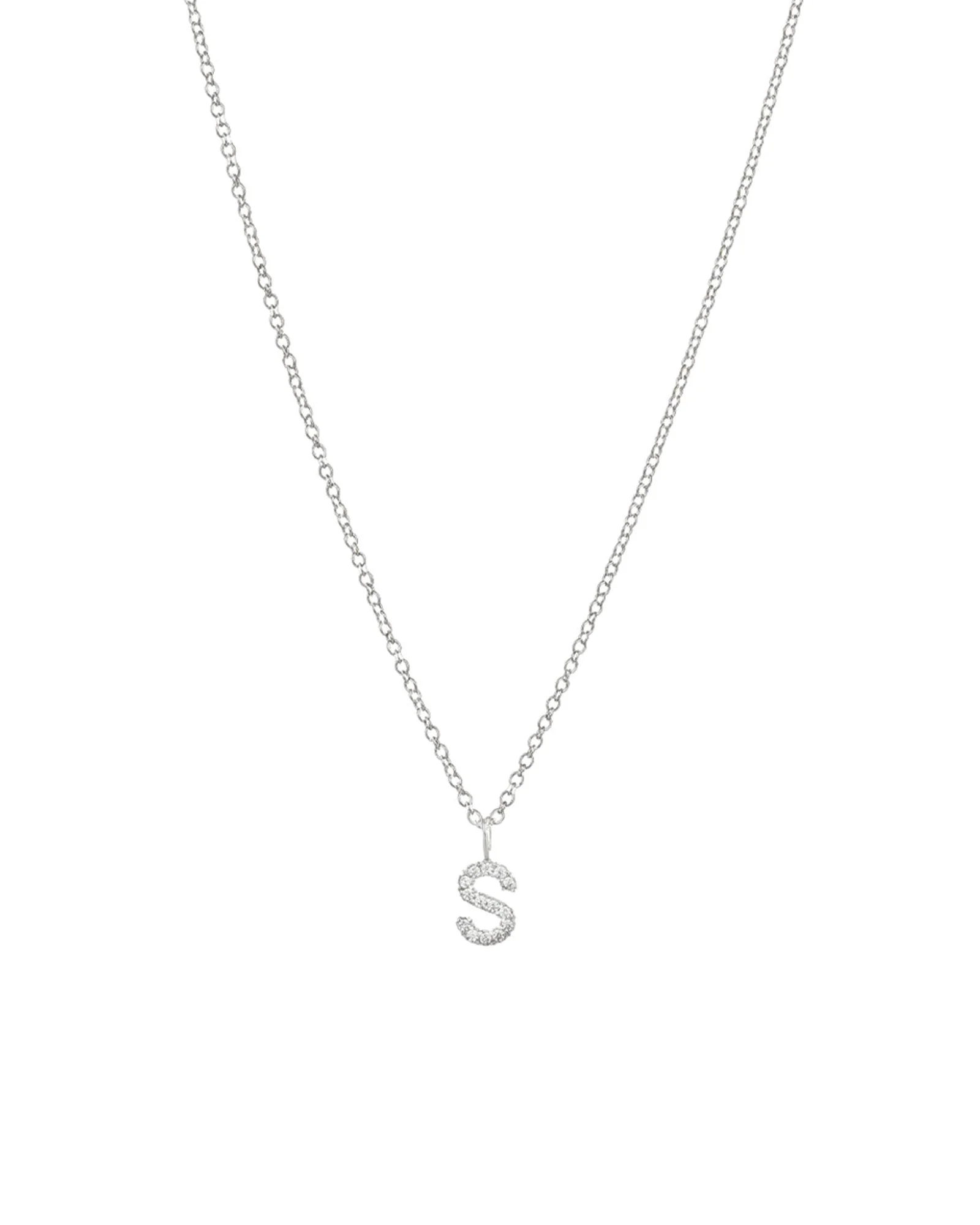 CZ Initial Necklace - Image 12