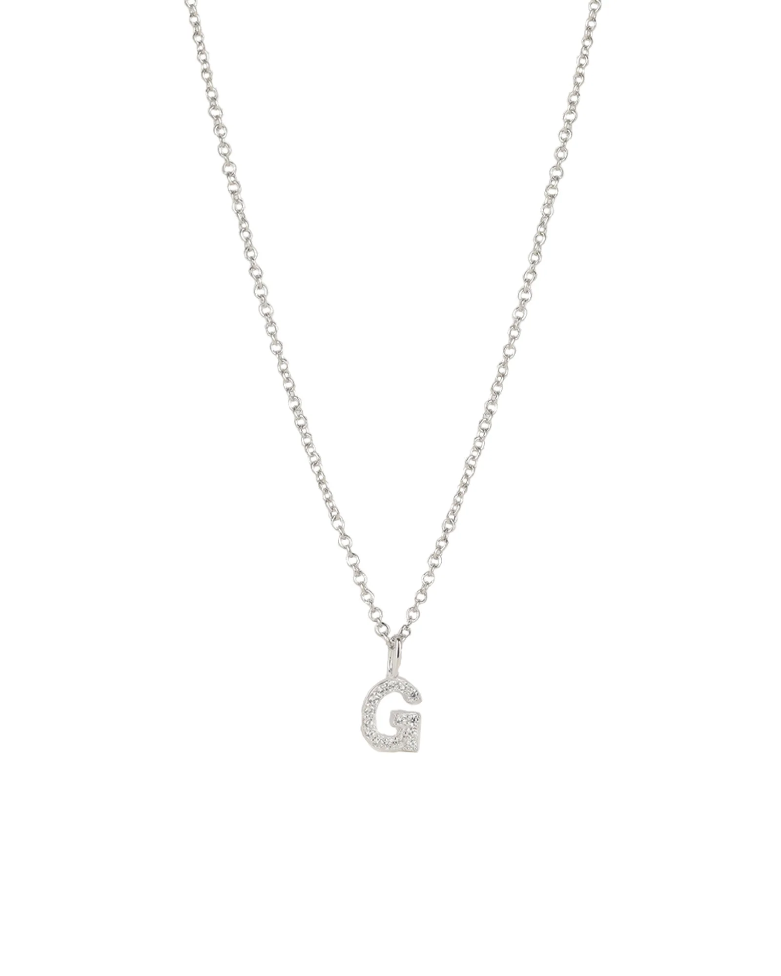 CZ Initial Necklace - Image 15