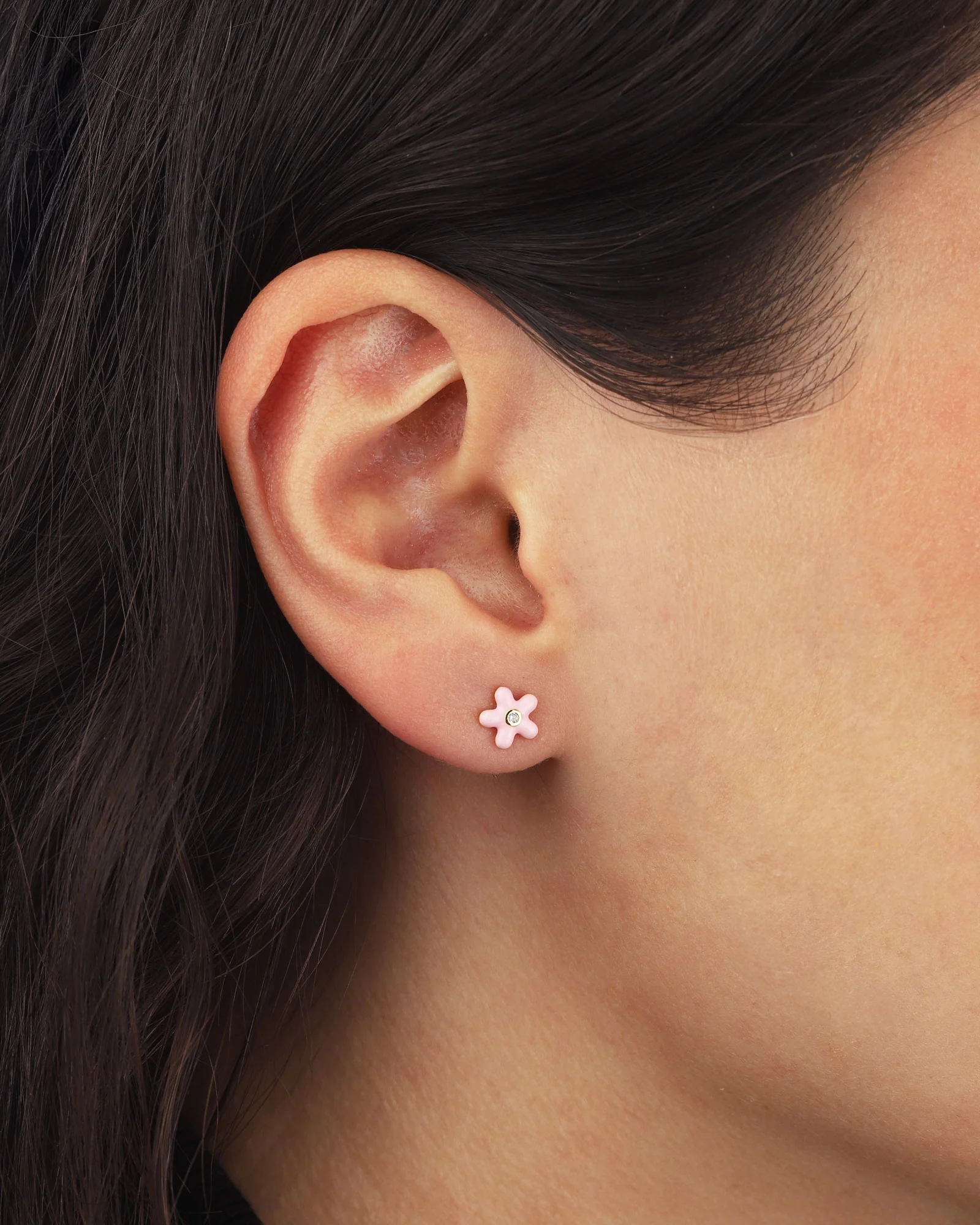 Daisy Enamel CZ Single Stud - Image 2