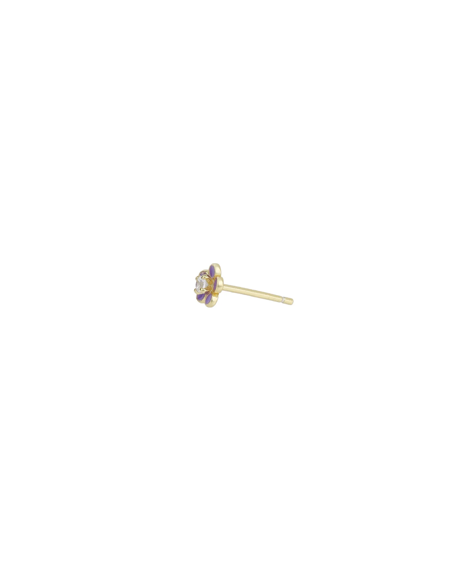 Daisy Stone Enamel Single Stud - Image 3