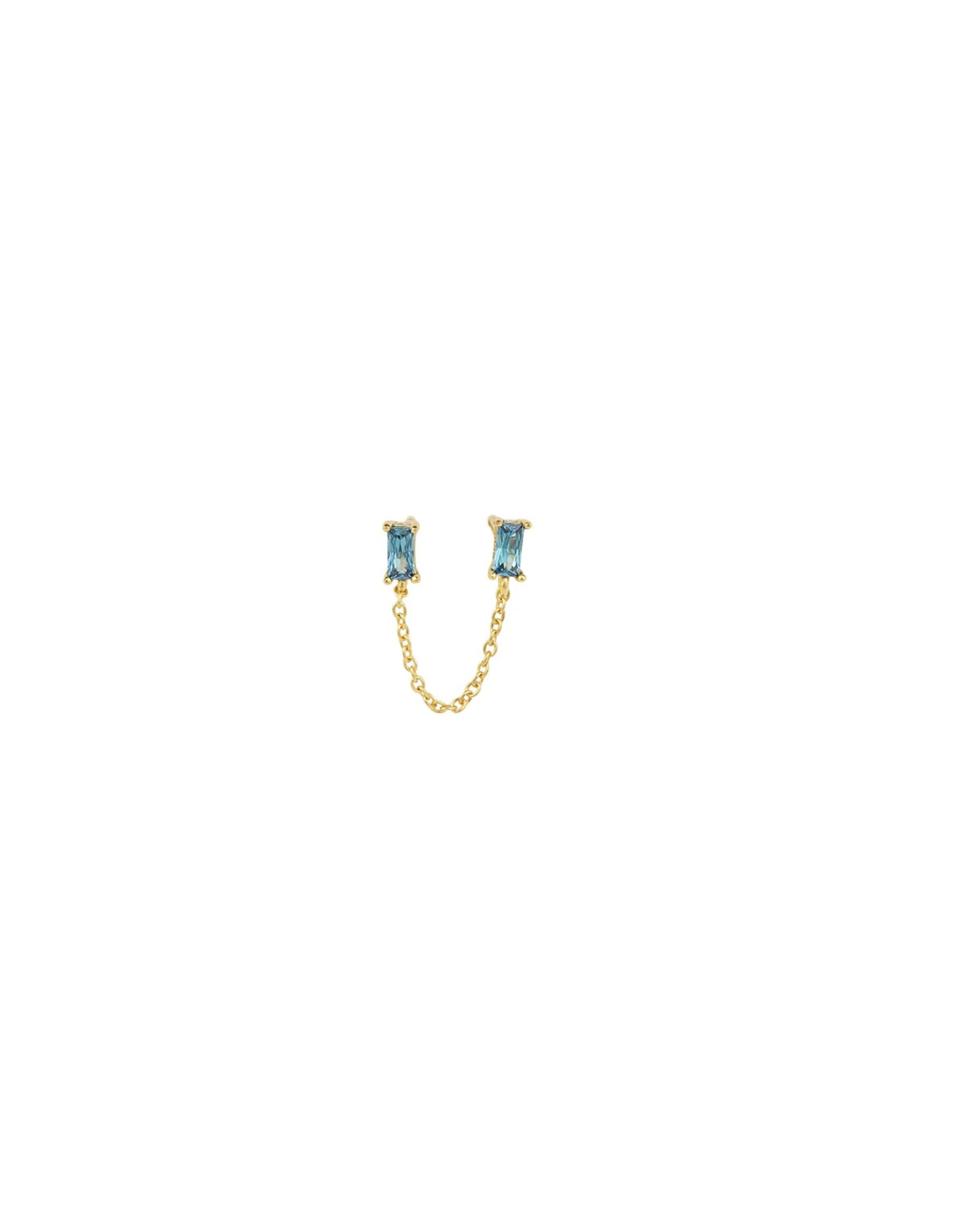 Double Baguette Single Stud