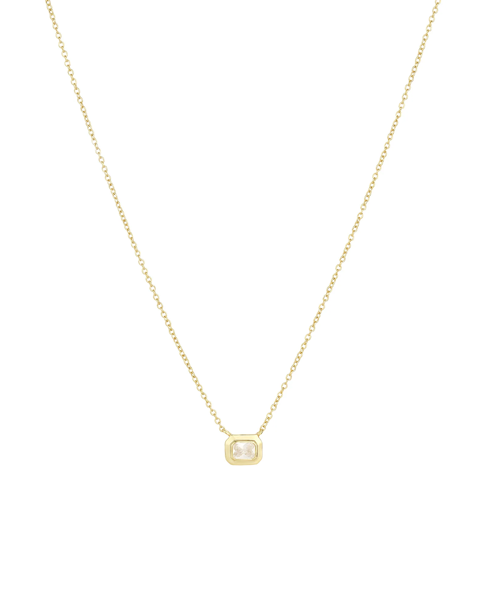 Emerald Cut East-West Necklace