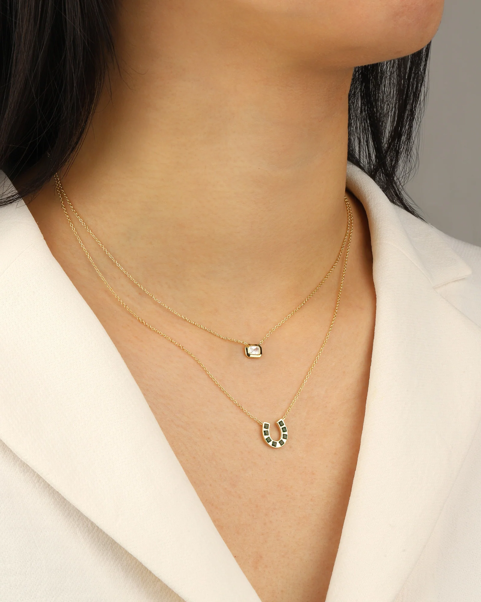 Emerald Cut East-West Necklace - Image 4