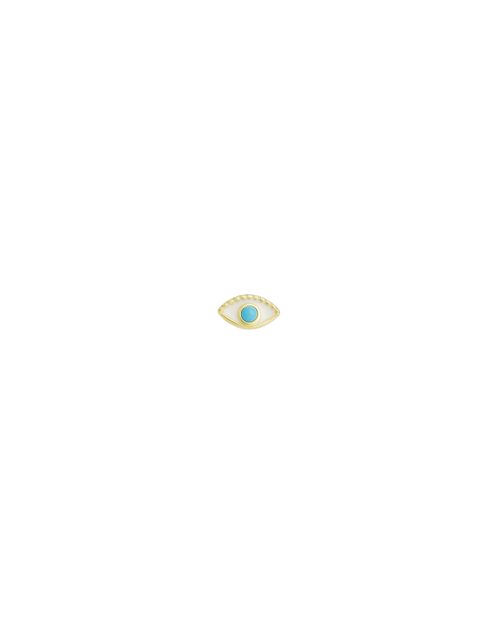 Enamel Evil Eye Stone Single Stud